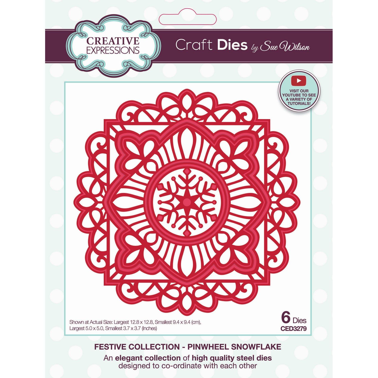 Creative Expressions • Festive Cutting Dies Pinwheel Snowflake