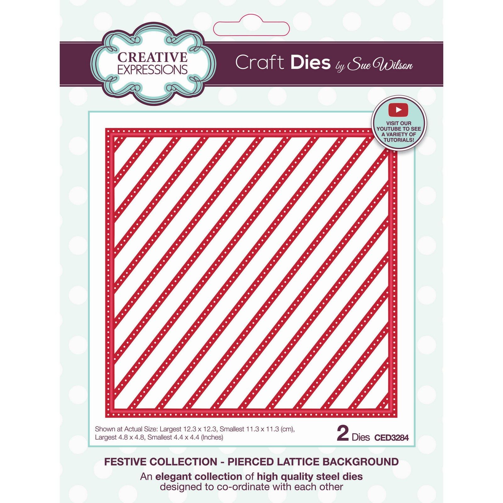 Creative Expressions • Festive Cutting Dies Pierced Lattice Background