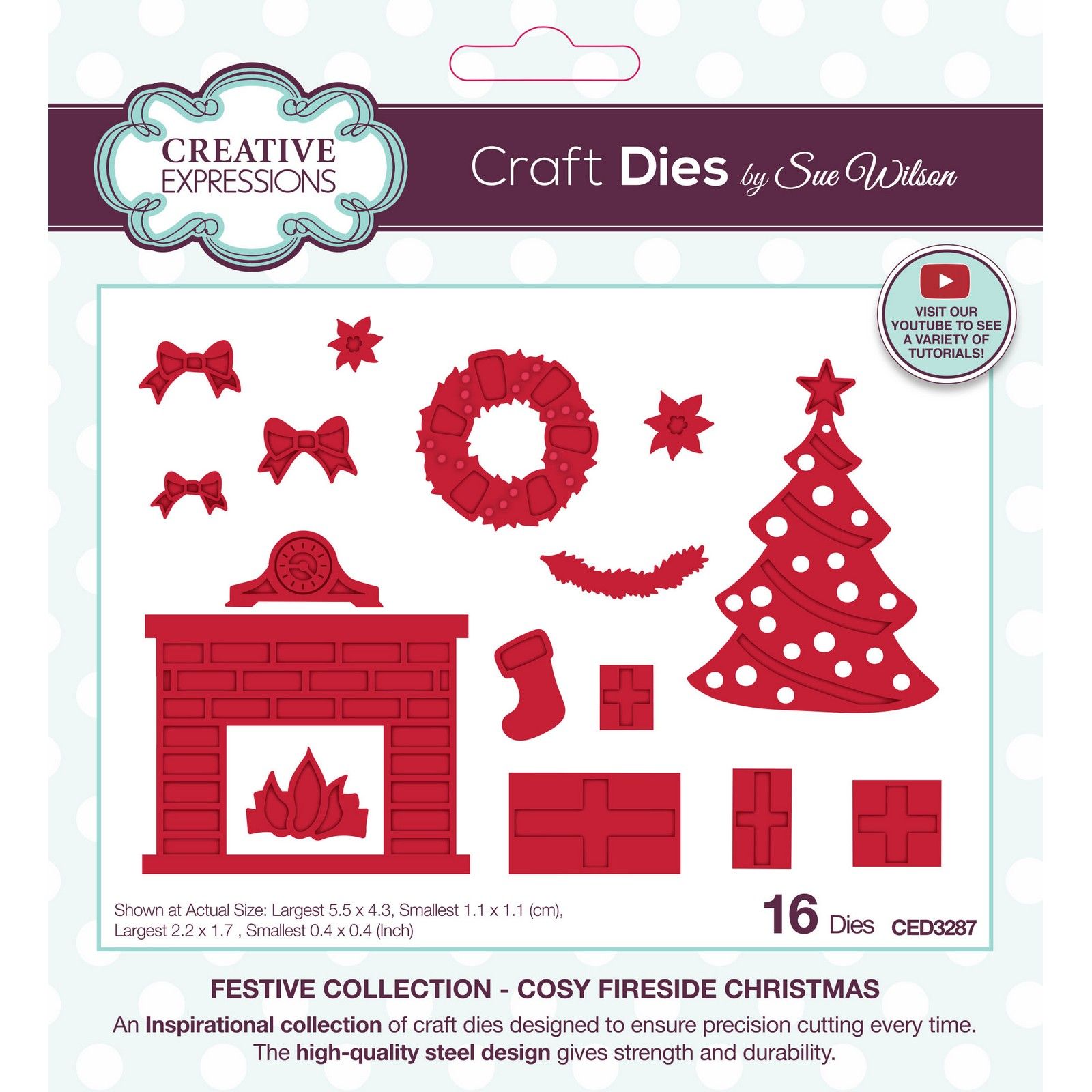 Creative Expressions • Sue Wilson Festive Cosy Fireside Christmas Craft Die