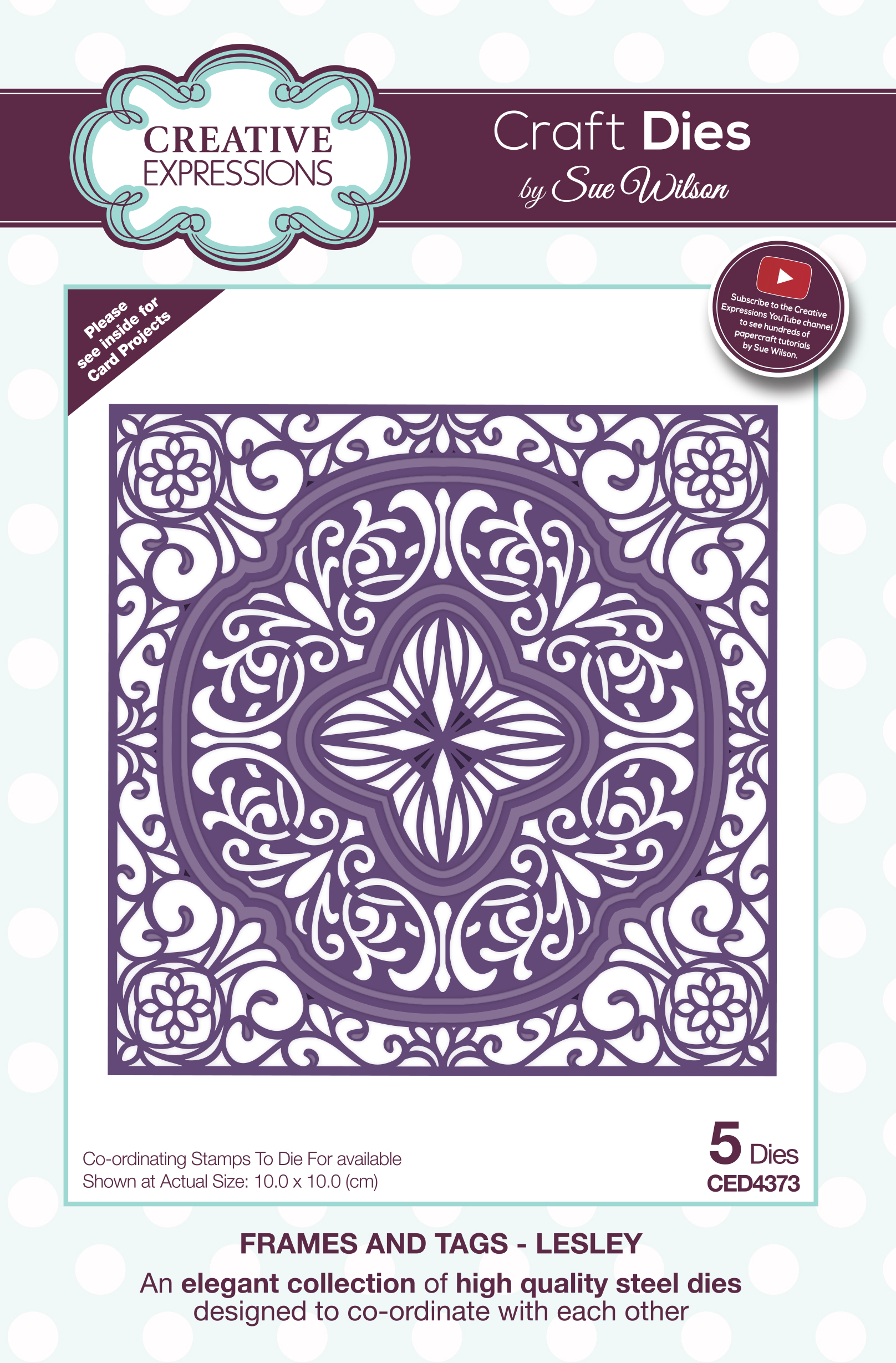 Creative Expressions • Sue Wilson Die Frames Tags Lesley