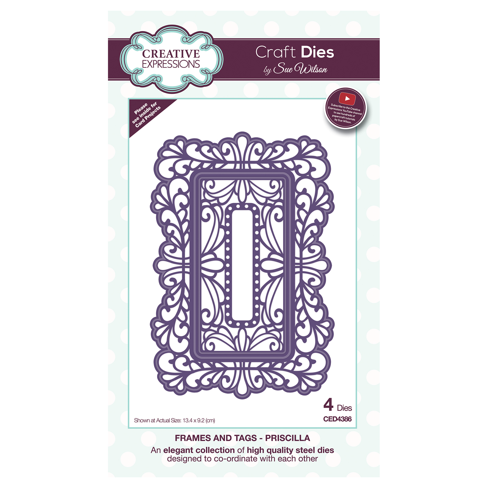 Creative Expressions • Sue Wilson Die Frames Tags Priscilla