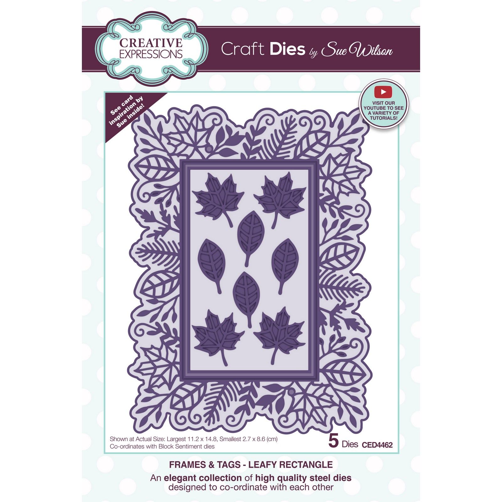 Creative Expressions • Craft Die Frames & Tags  Leafy Rectangle