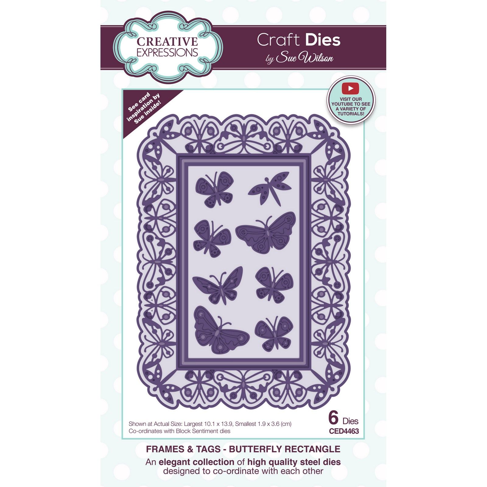 Creative Expressions • Craft Die Frames & Tags Butterfly Rectangle