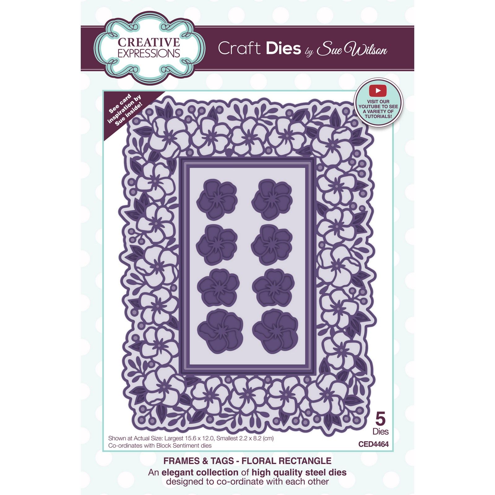 Creative Expressions • Craft Die Frames & Tags Floral Rectangle