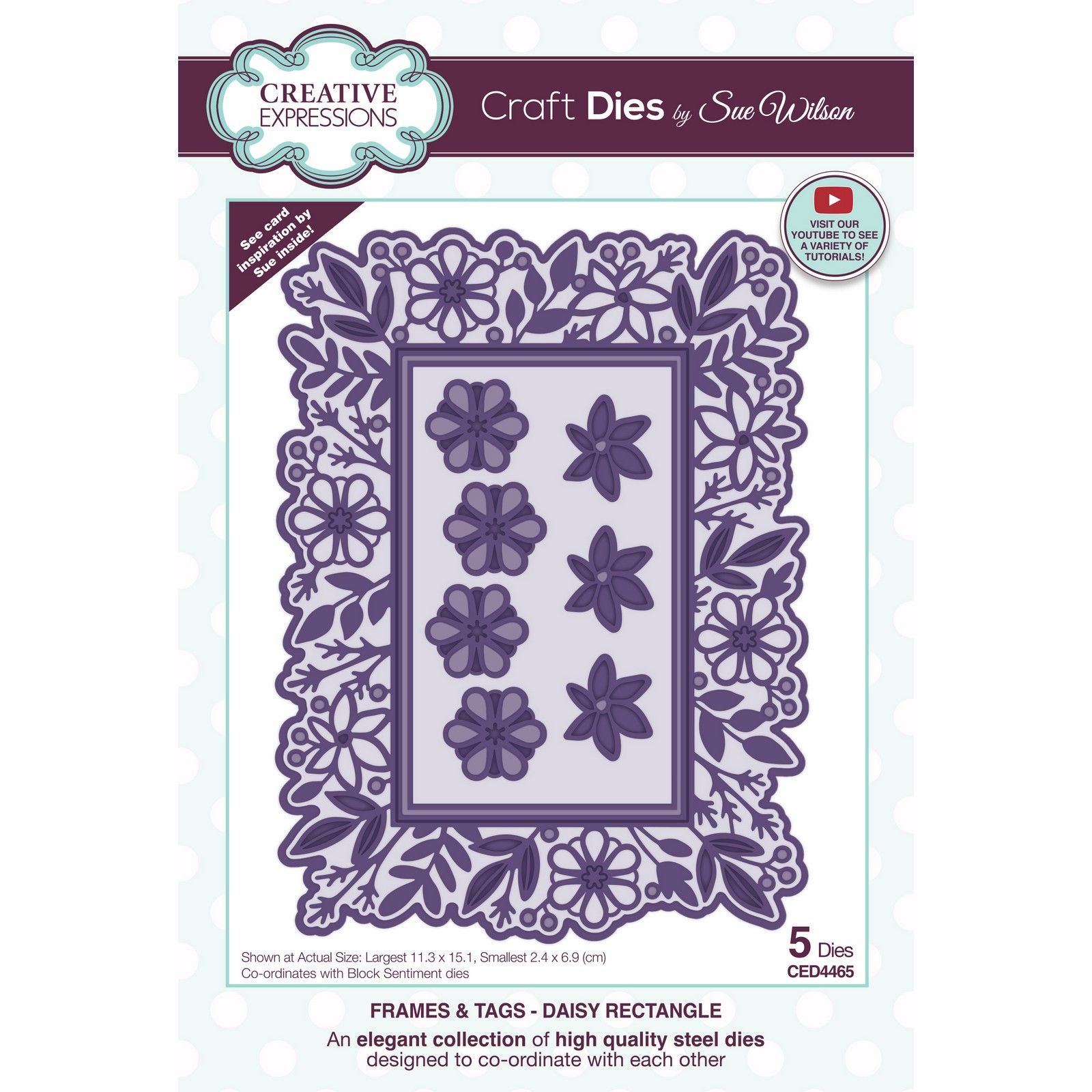 Creative Expressions • Craft Die Frames & Tags Daisy Rectangle