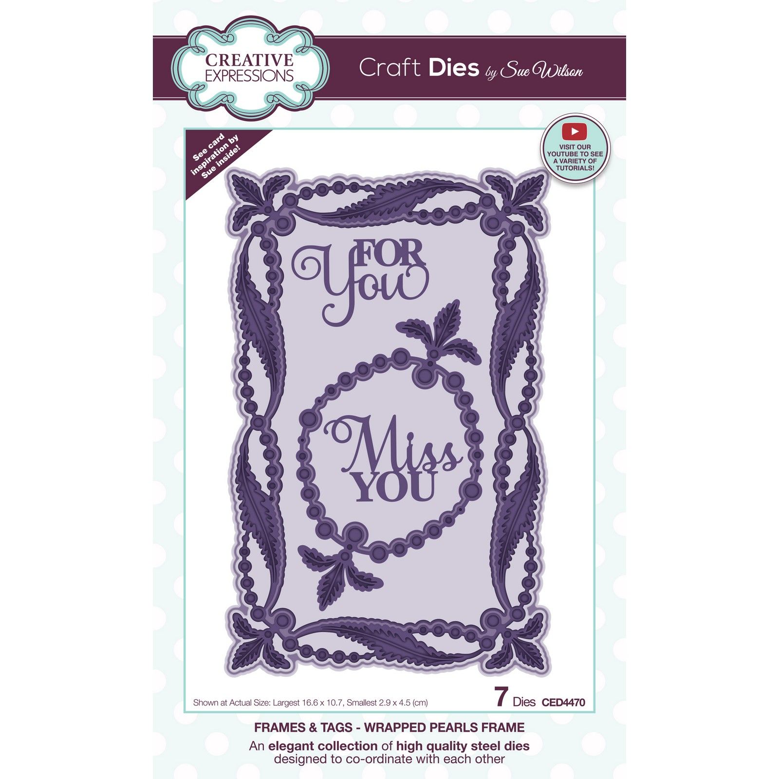 Creative Expressions • Frames & Tags Craft Die Wrapped Pearl Frame