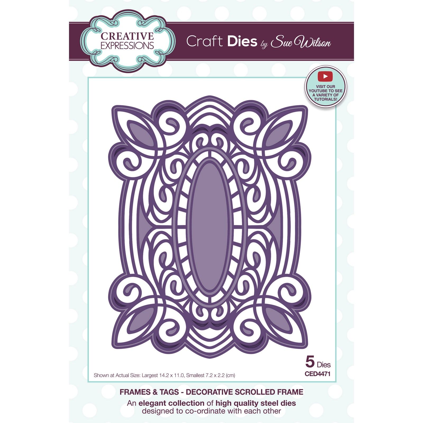 Creative Expressions • Frames & Tags Craft Die Decorative Scrolled Frame