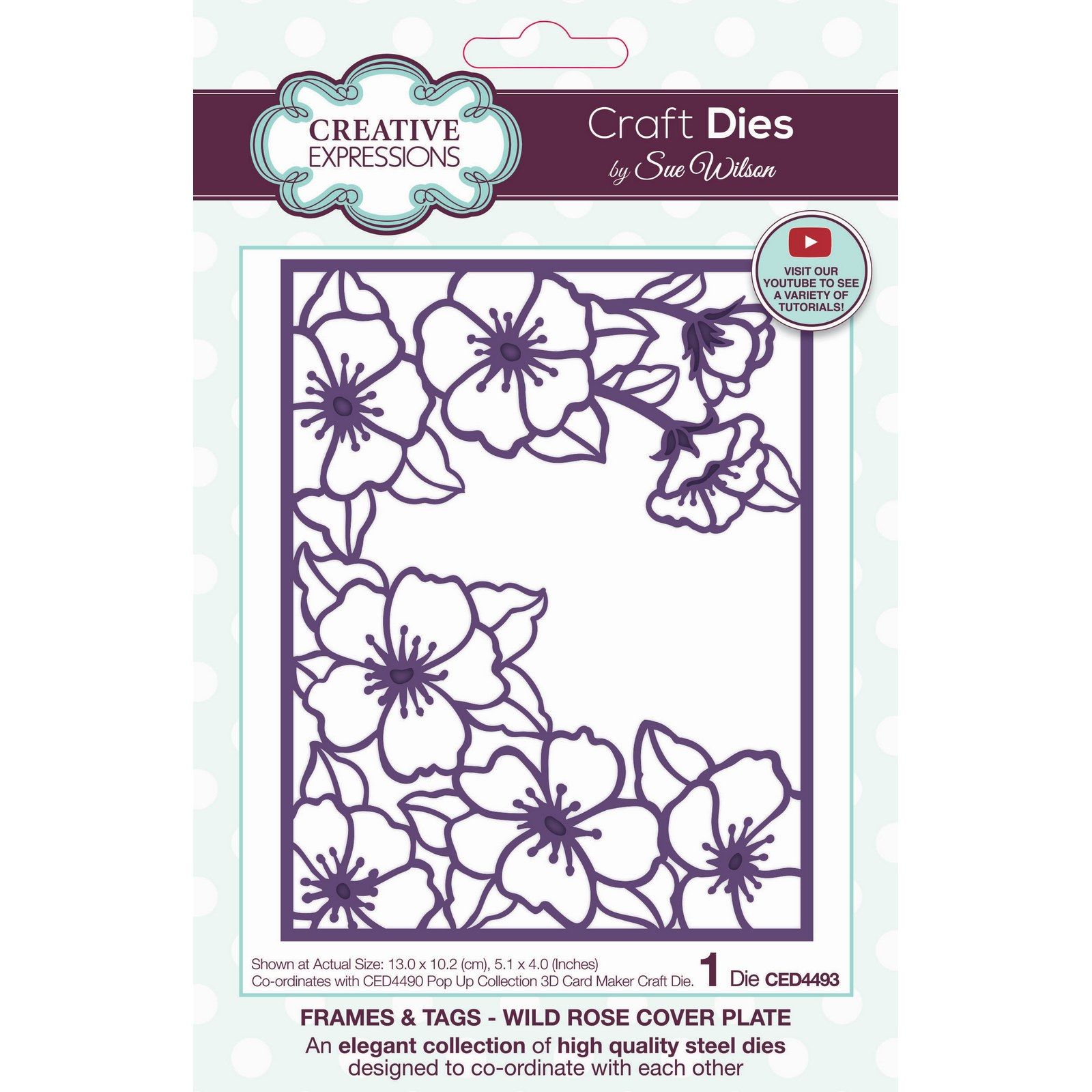 Creative Expressions • Frames & Tags Craft Die Wild Rose Cover Plate