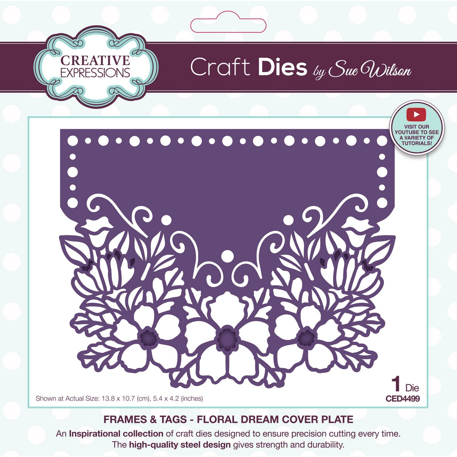 Creative Expressions • Sue Wilson Frames & Tags Floral Dream Cover Plate Craft Die