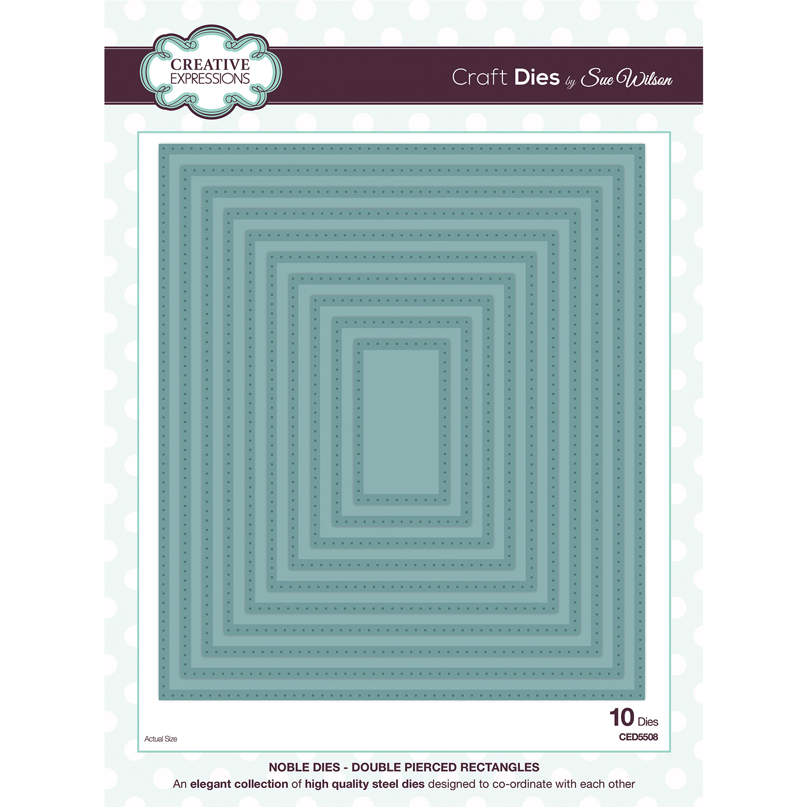 Creative Expressions • Craft die double pierced rectangle