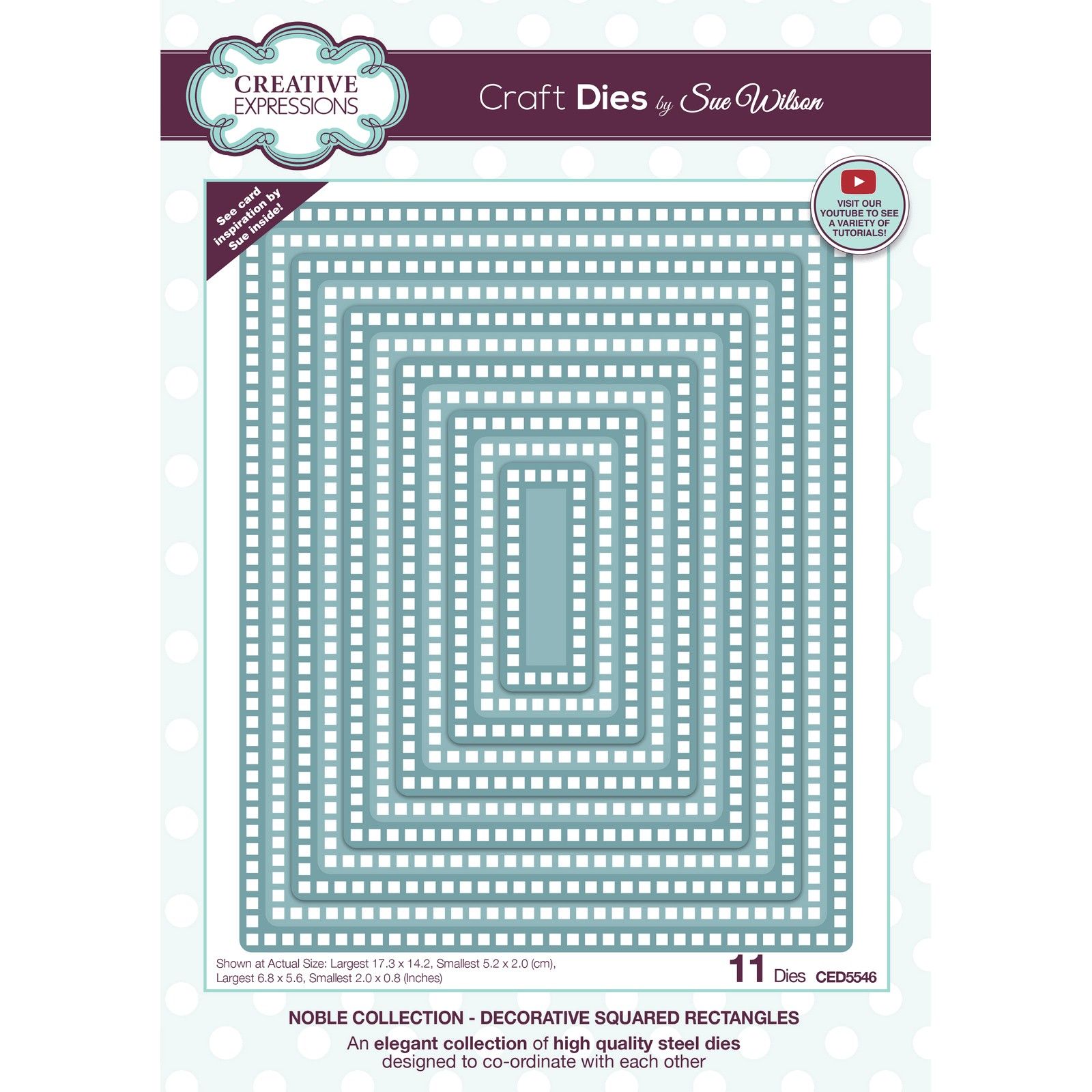 Creative Expressions • Craft Die Decorative Squared Rectangles