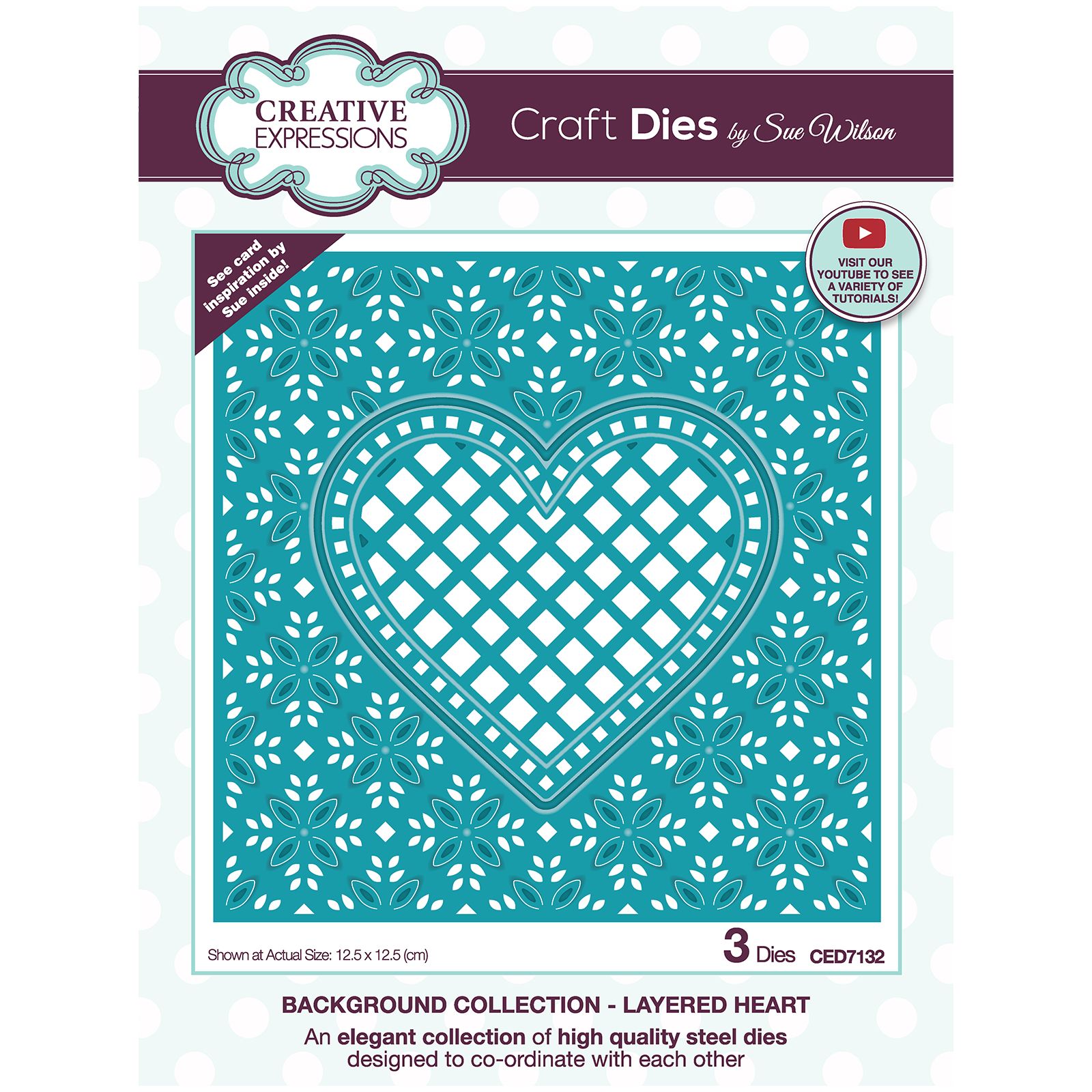 Creative Expressions • Background craft die Layered heart