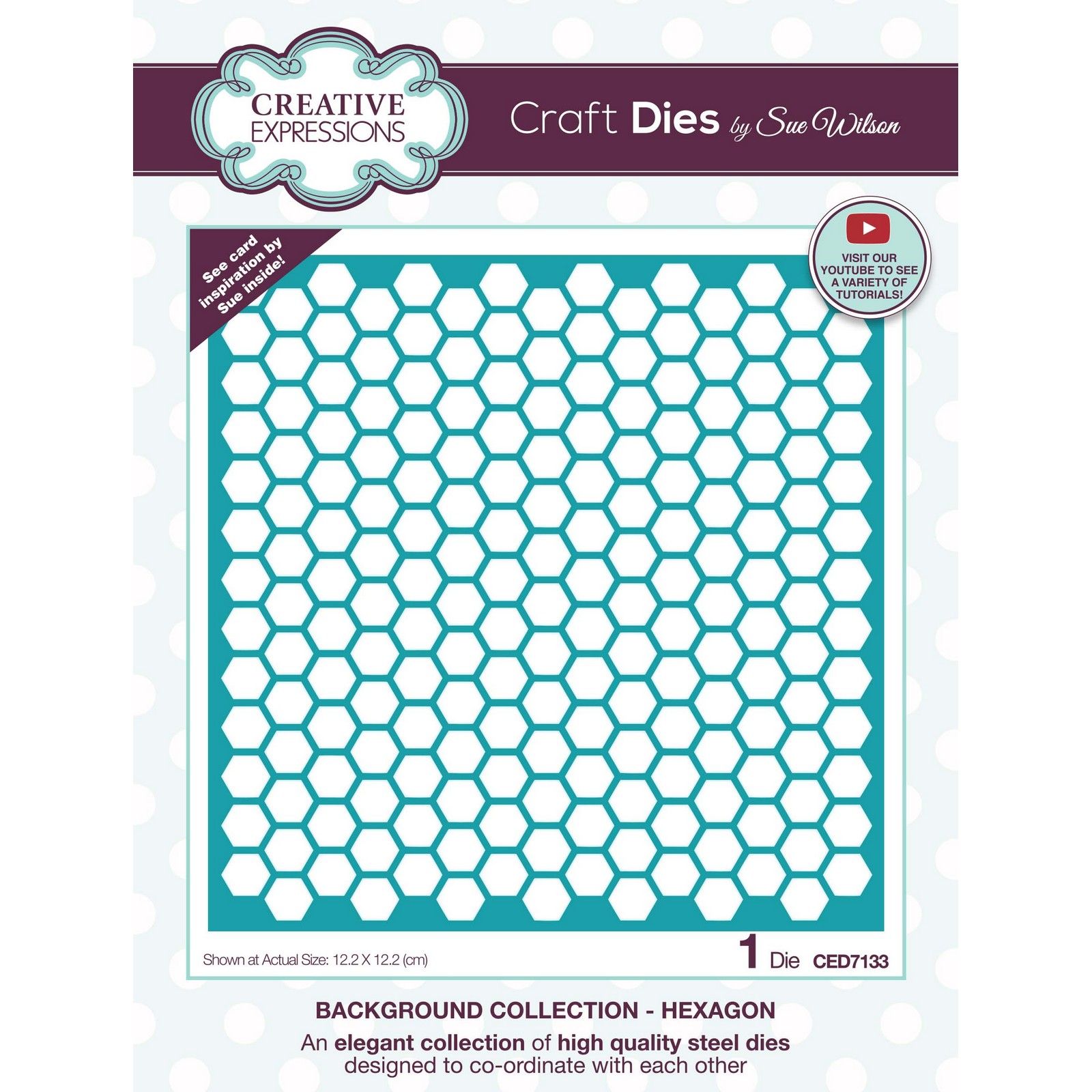 Creative Expressions • Background collection craft die Hexagon