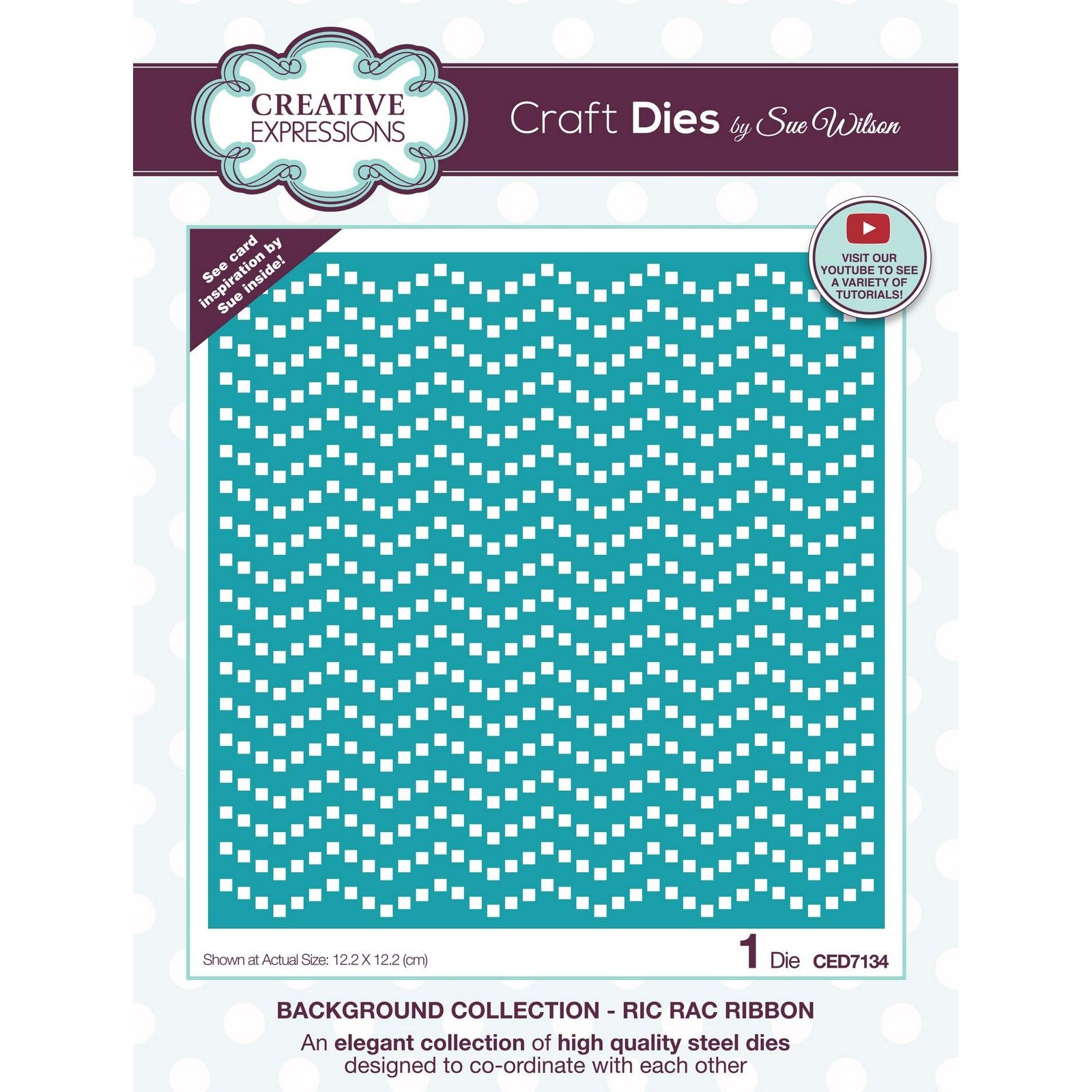 Creative Expressions • Background collection craft die Ric rac ribbon