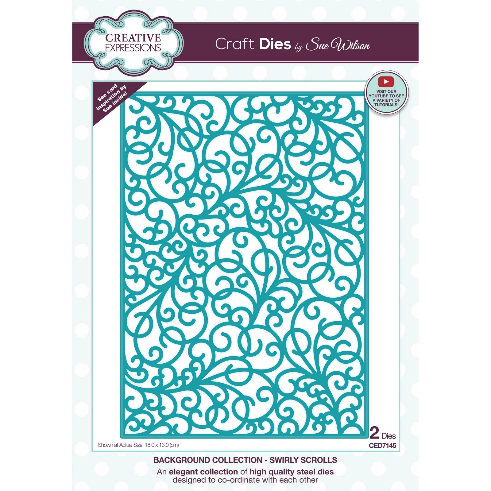 Creative Expressions • Background Collection Craft Die Swirly Scrolls