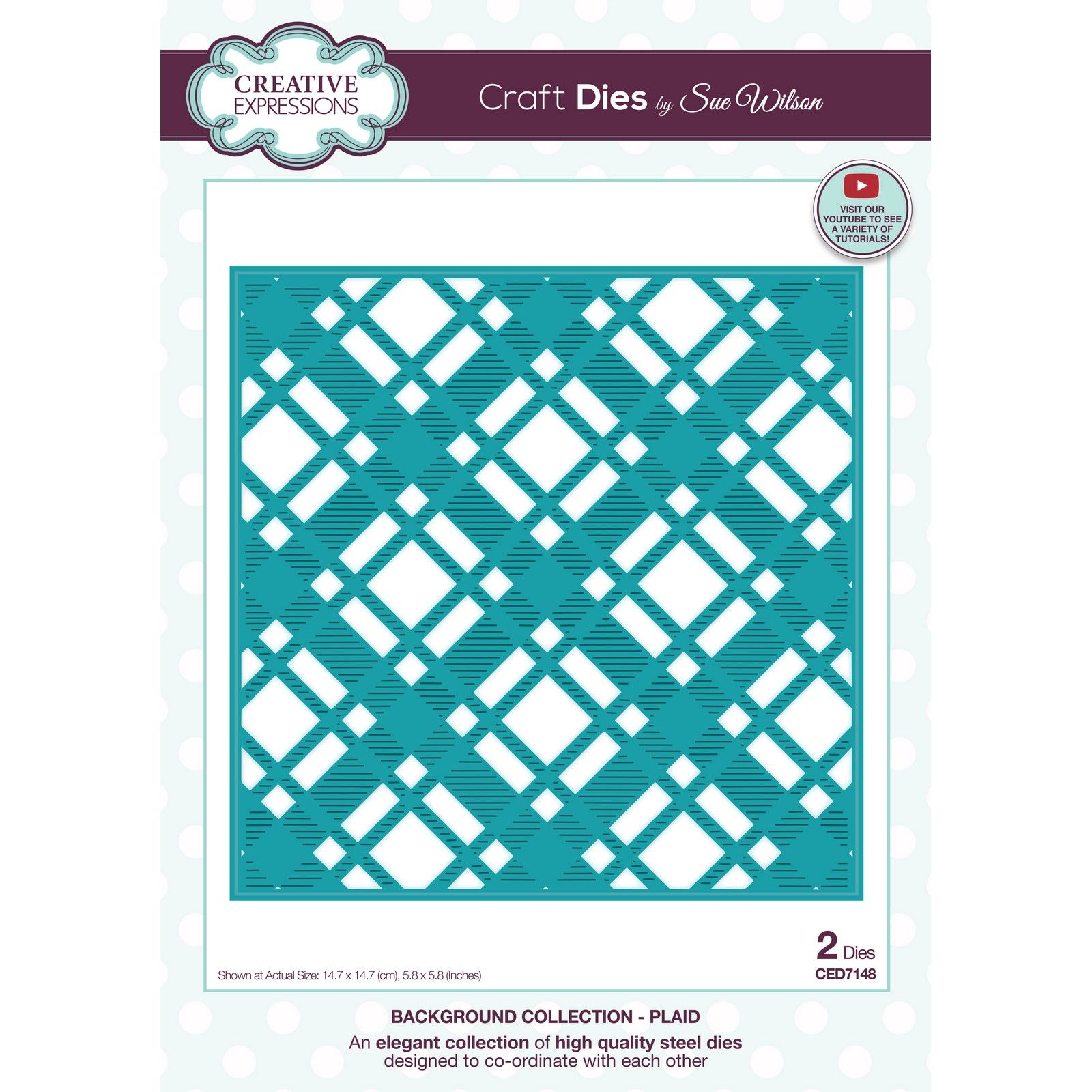 Creative Expressions • Craft Die Background Plaid