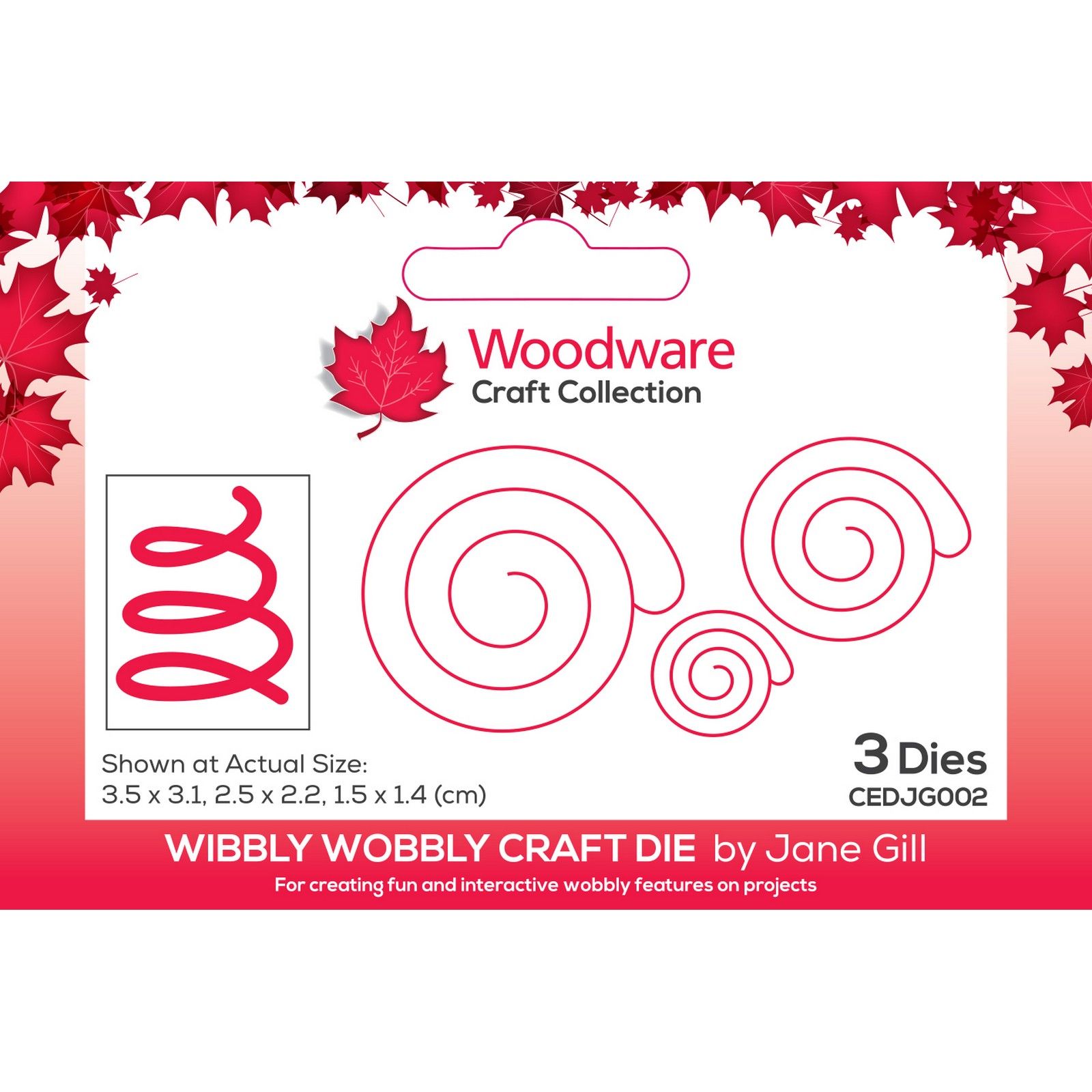 Woodware • Stanzschablone Wibbly wobbly 3pcs