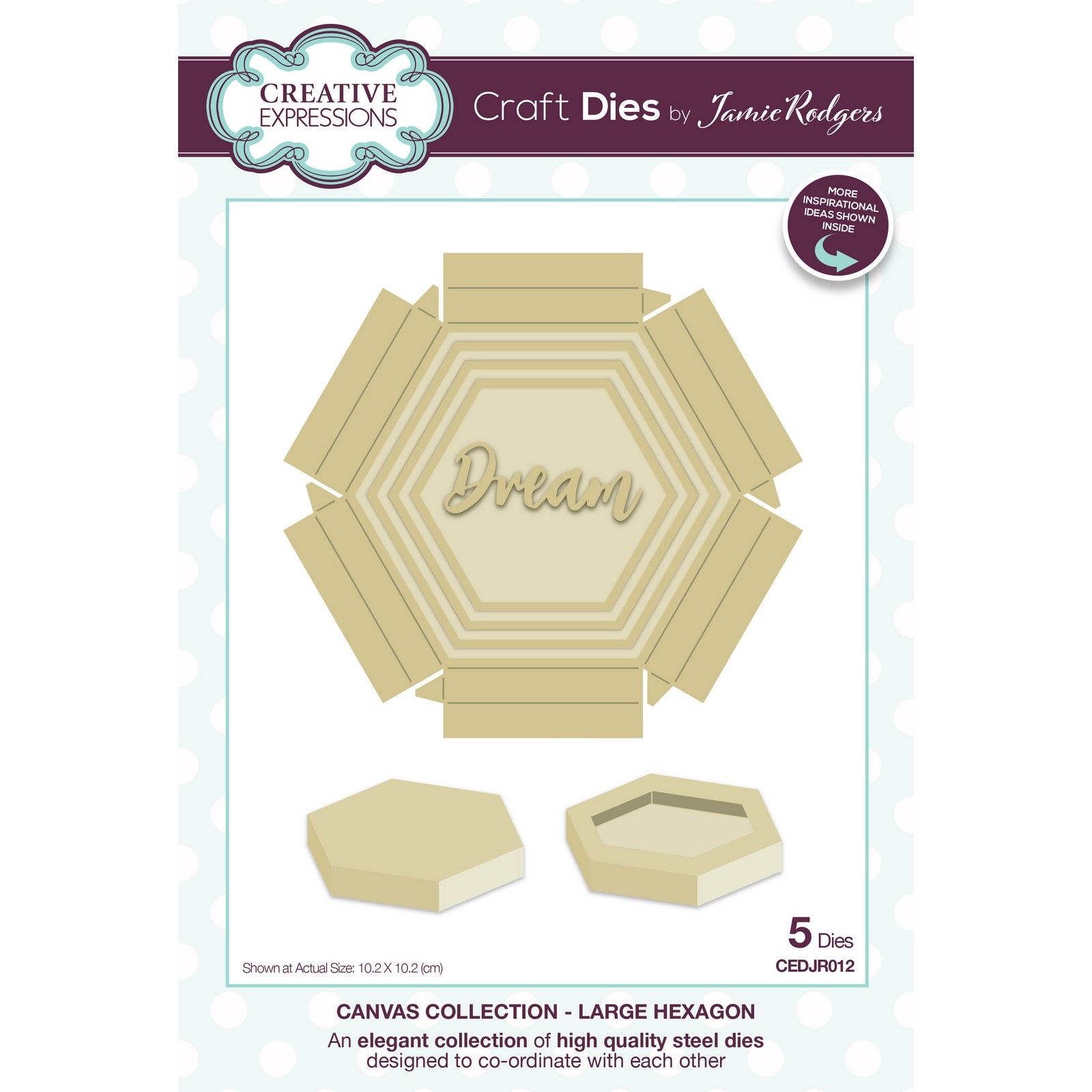 Creative Expressions • Canvas collection craft dies Large hexagon