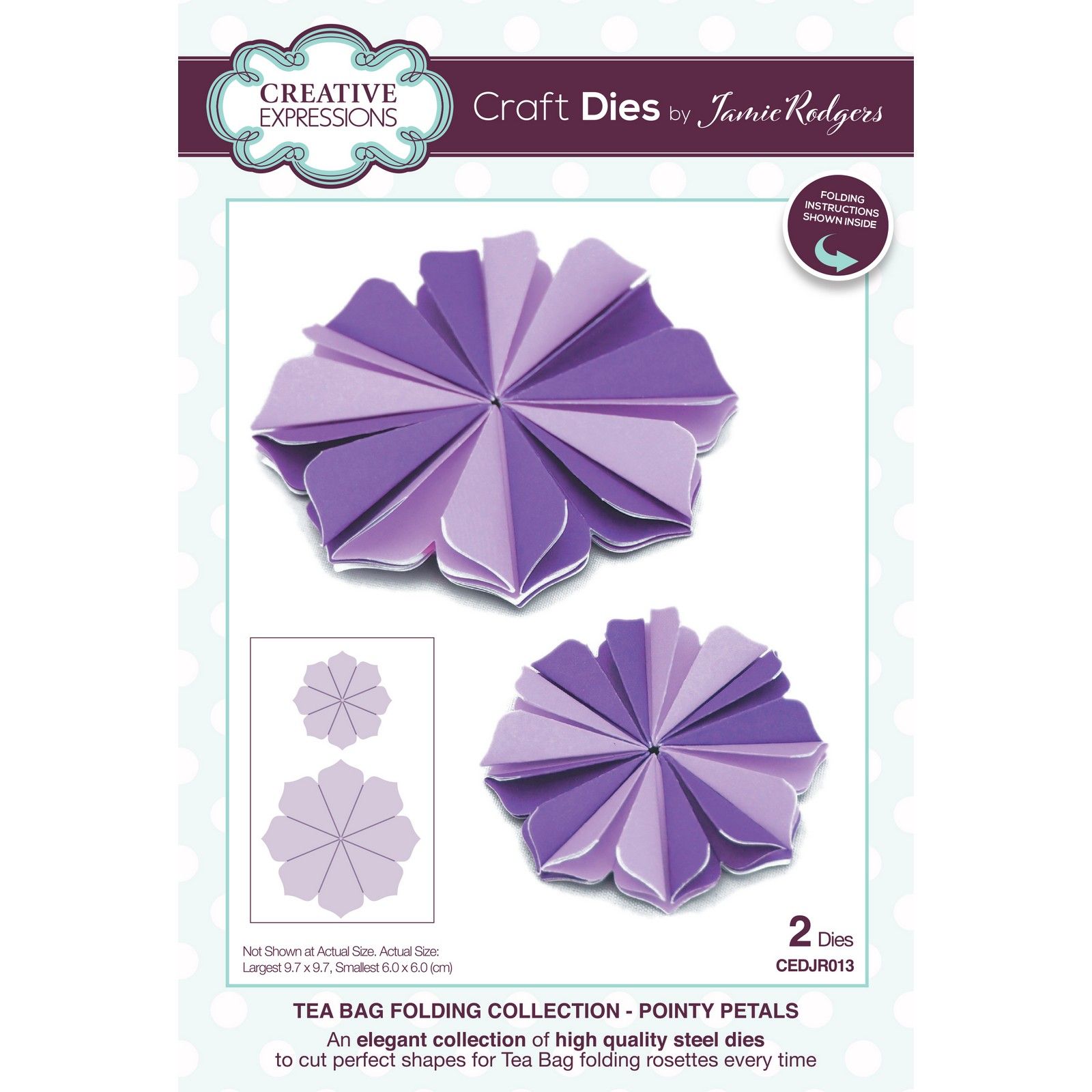 Creative Expressions • Craft Die Tea Bag Folding Pointy Petals