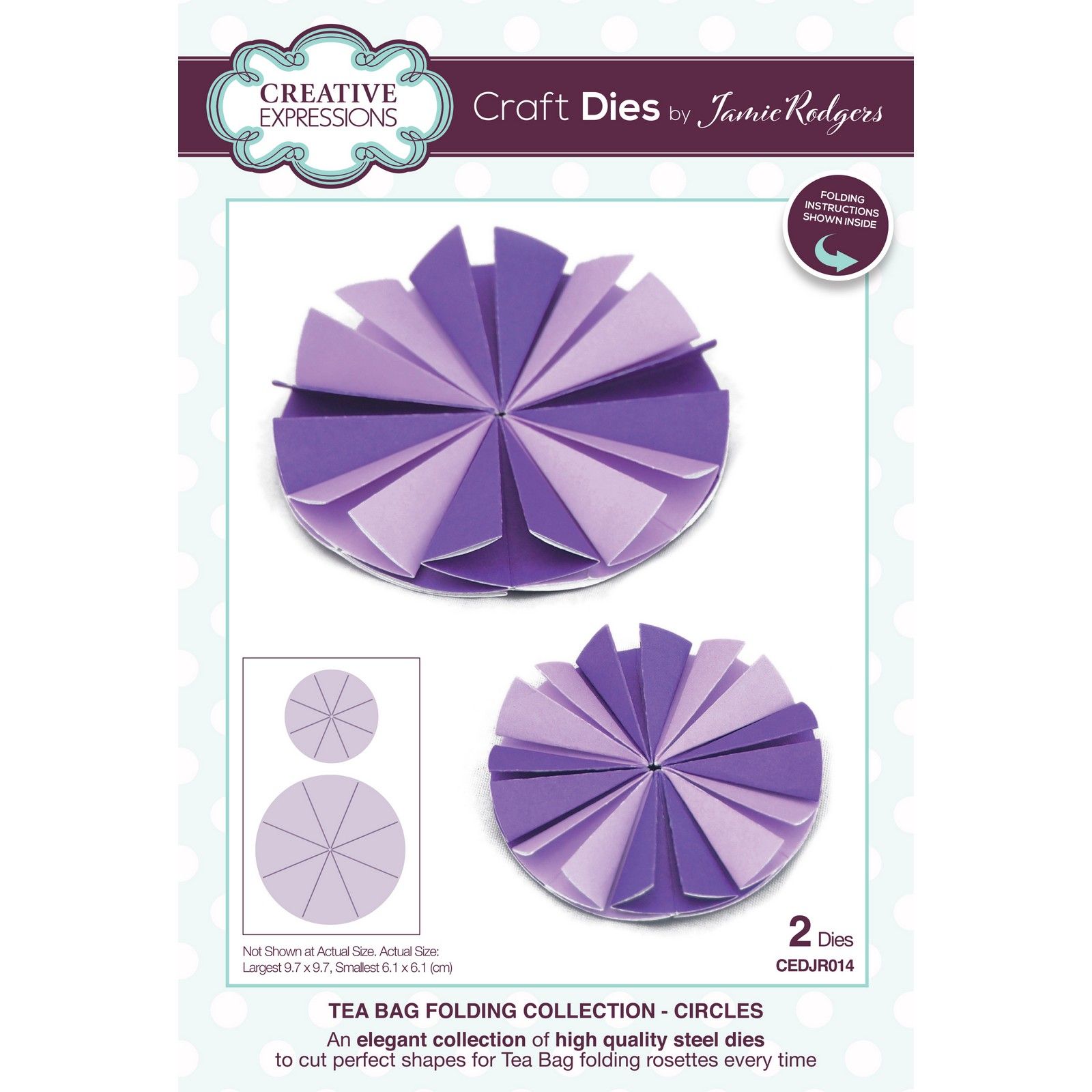 Creative Expressions • Craft Die Tea Bag Folding Circles