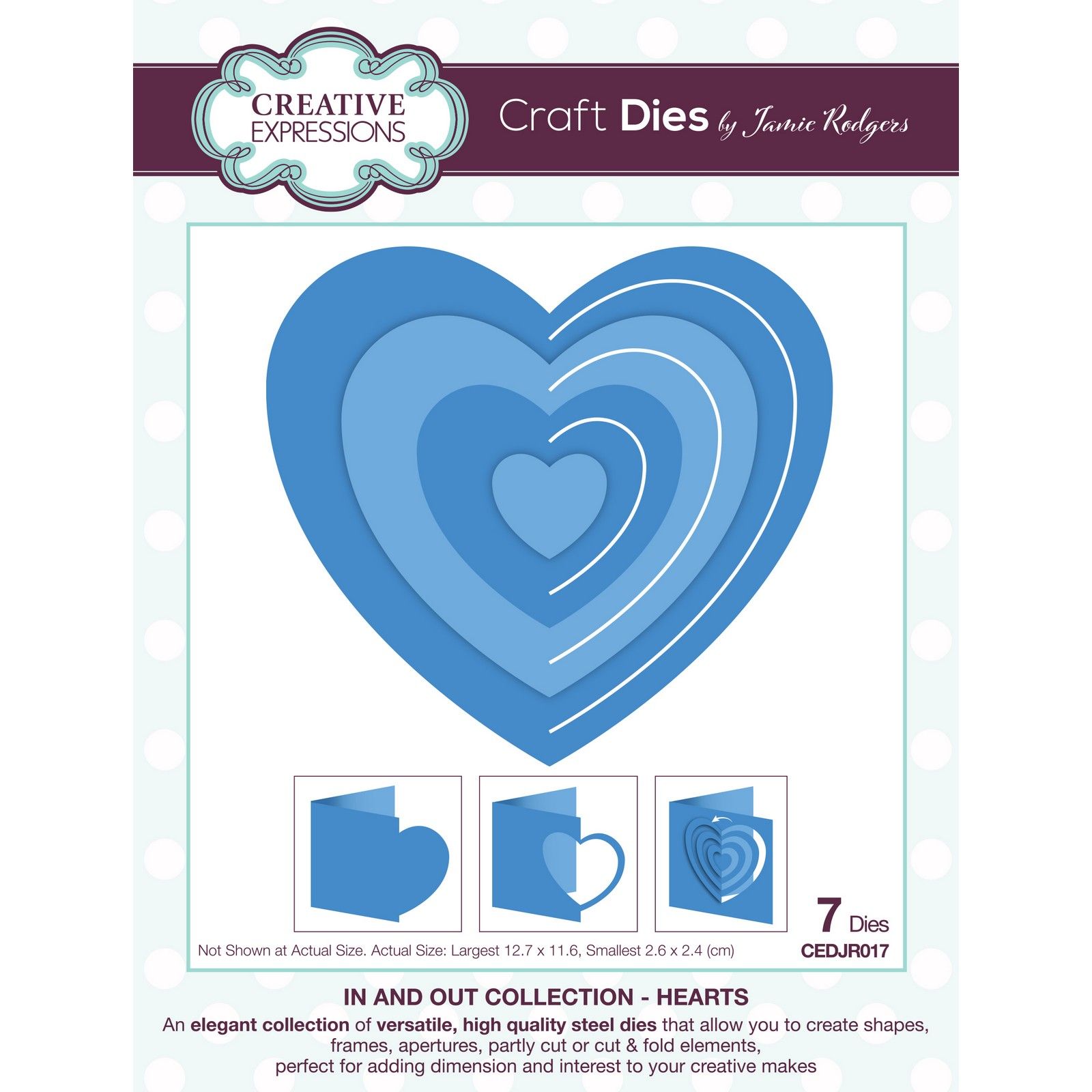 Creative Expressions • In and Out Collection Cutting Die Hearts