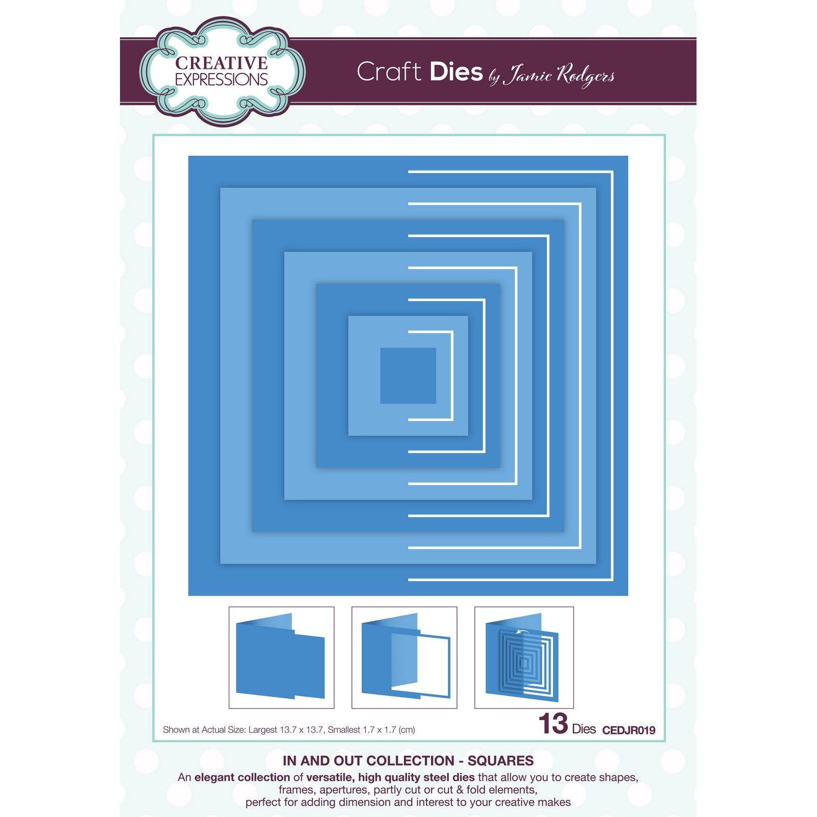 Creative Expressions • In and Out Collection Cutting Die Squares
