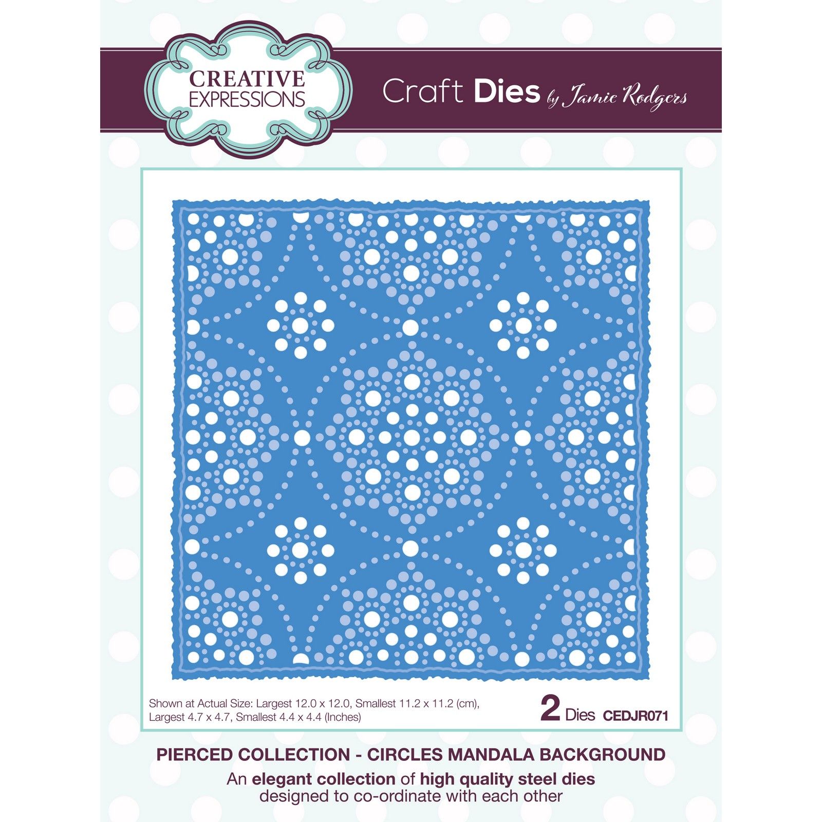 Creative Expressions • Craft Die Circles Mandala Background 