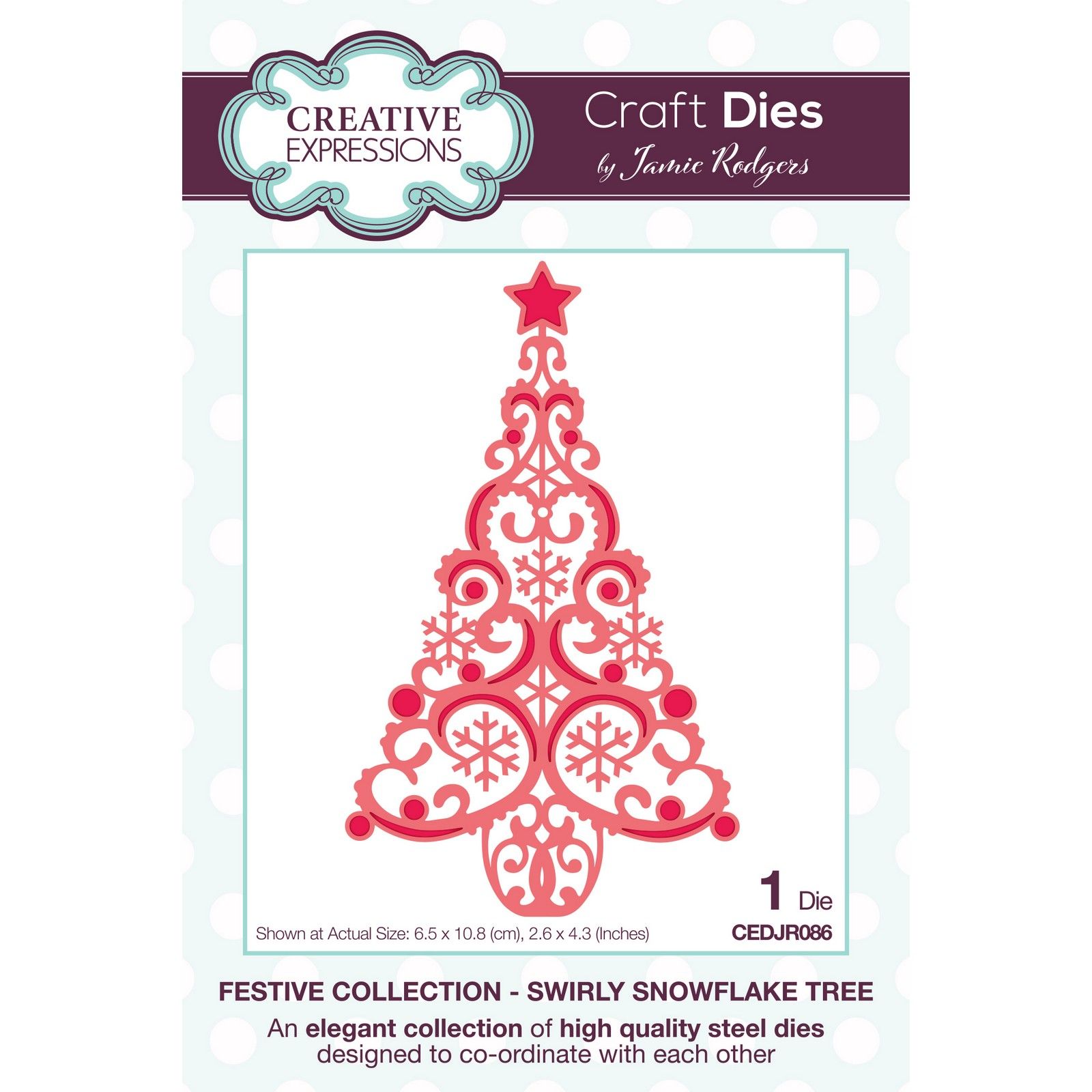 Creative Expressions • Craft Die Swirly Snowflake Tree 