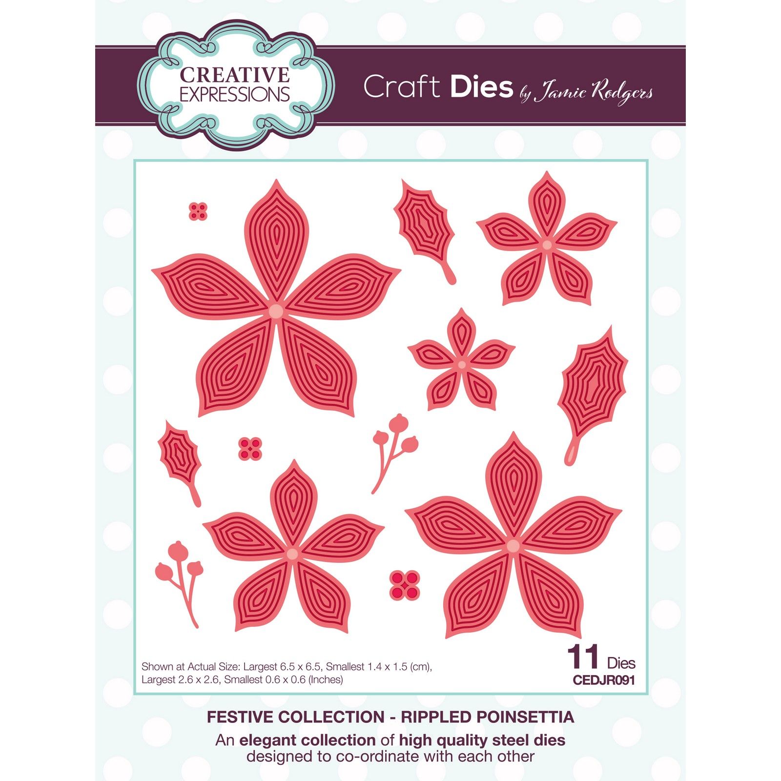 Creative Expressions • Craft Die Rippled Poinsettia 
