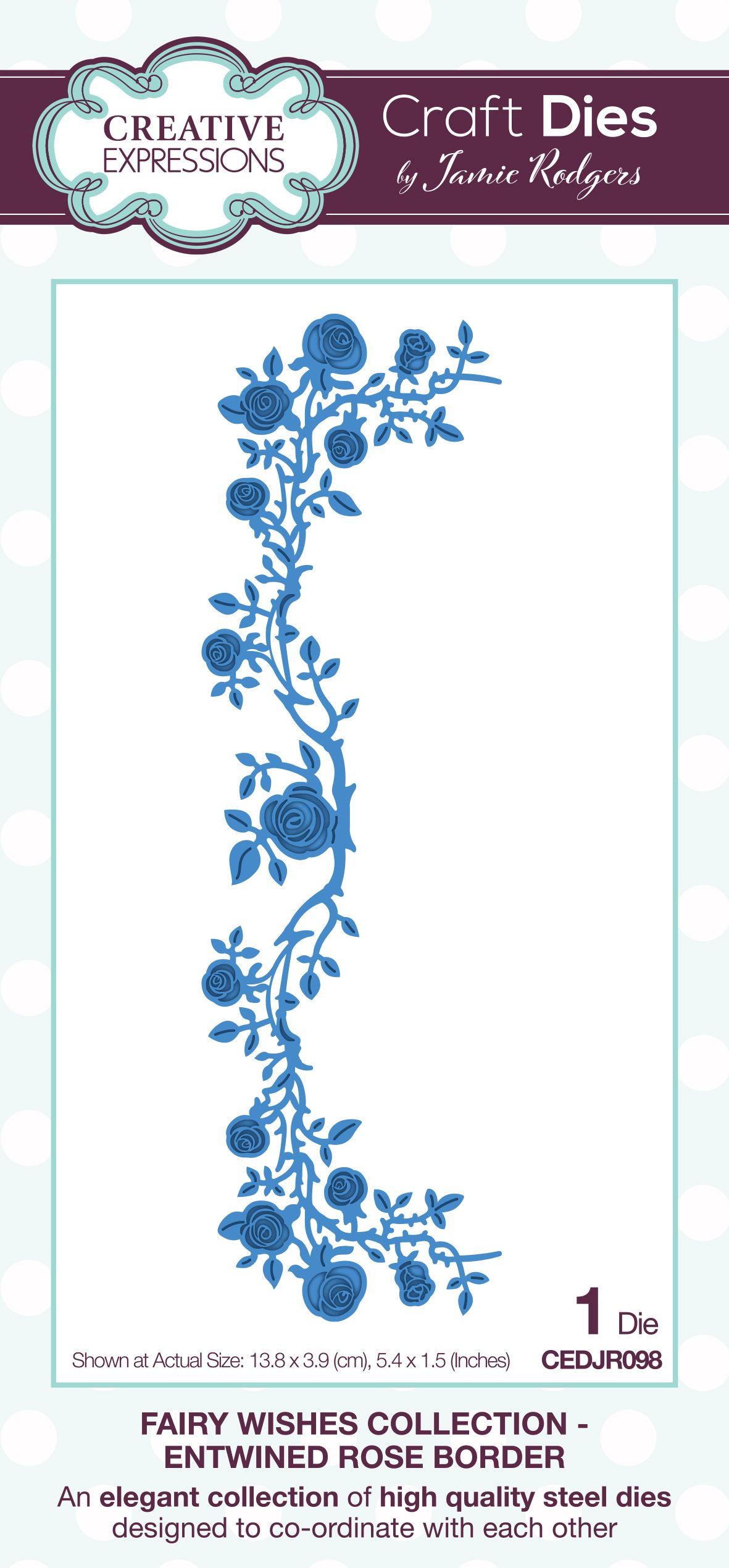 Creative Expressions • Fairy Wishes Stanzschablone Entwined Rose Border