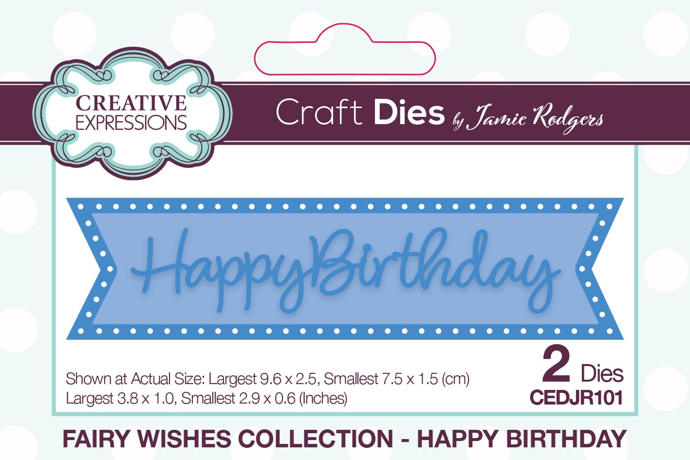 Creative Expressions • Fairy Wishes Plantilla de Corte Happy Birthday