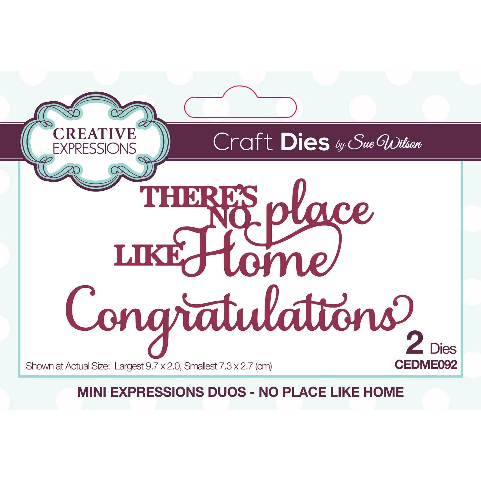 Creative Expressions • Mini expressions duo craft die No place like home