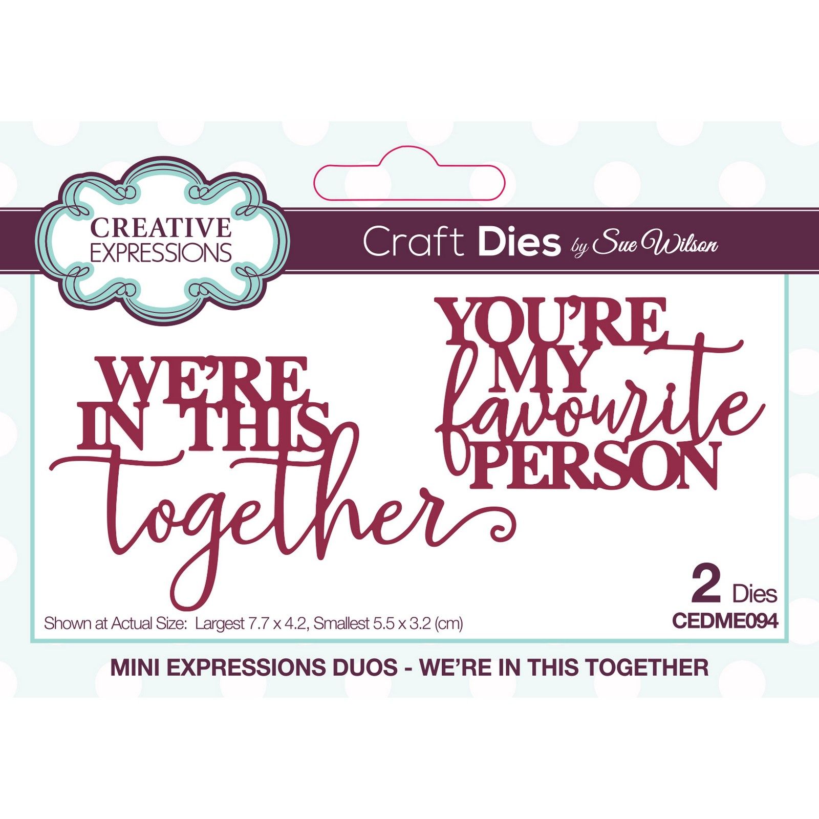 Creative Expressions • Mini expressions duo fustelle da taglio We're in this together