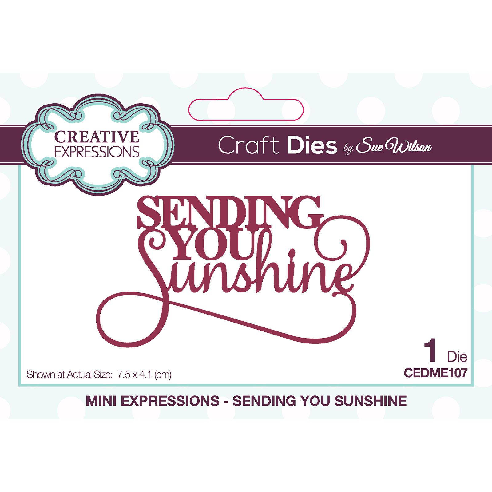 Creative Expressions • Craft Die Mini Sentiments Sending You Sunshine