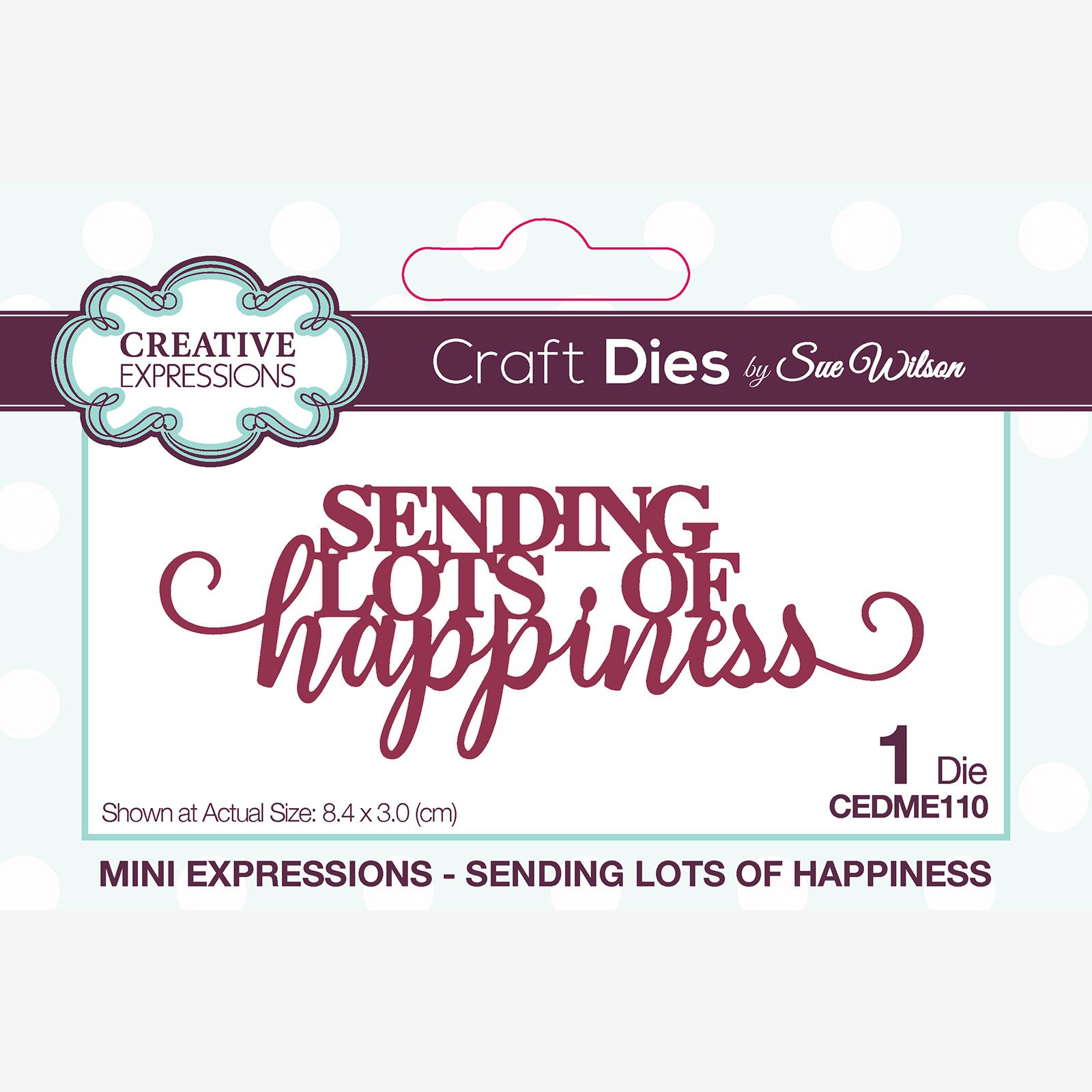 Creative Expressions • Mini Sentiments Craft Die Sending Lots Of Happiness