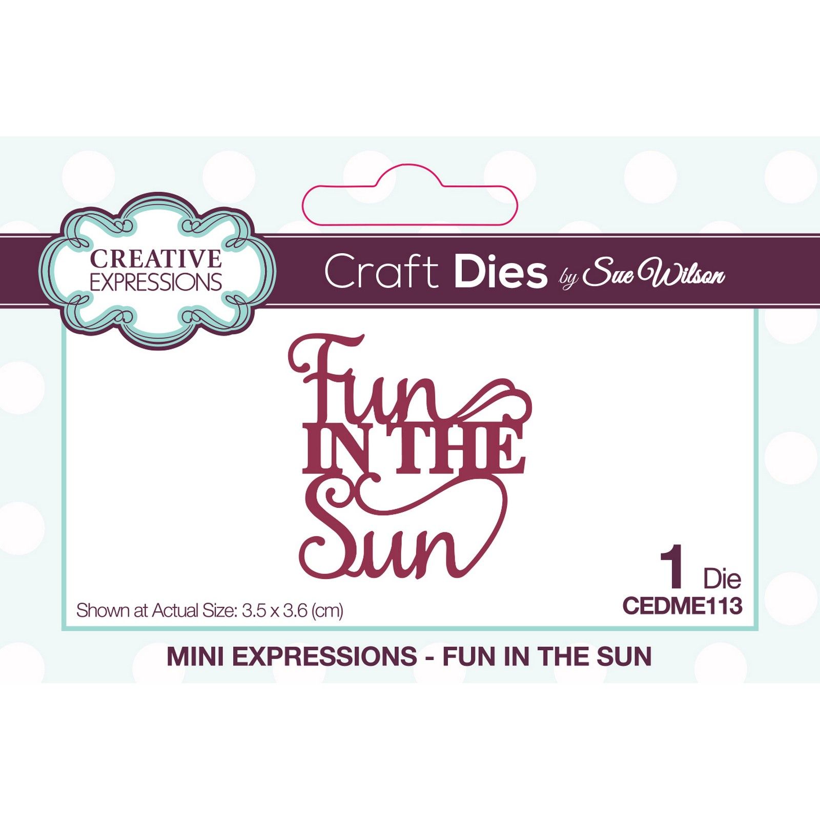 Creative Expressions • Mini Expressions Plantilla de Corte Fun In The Sun