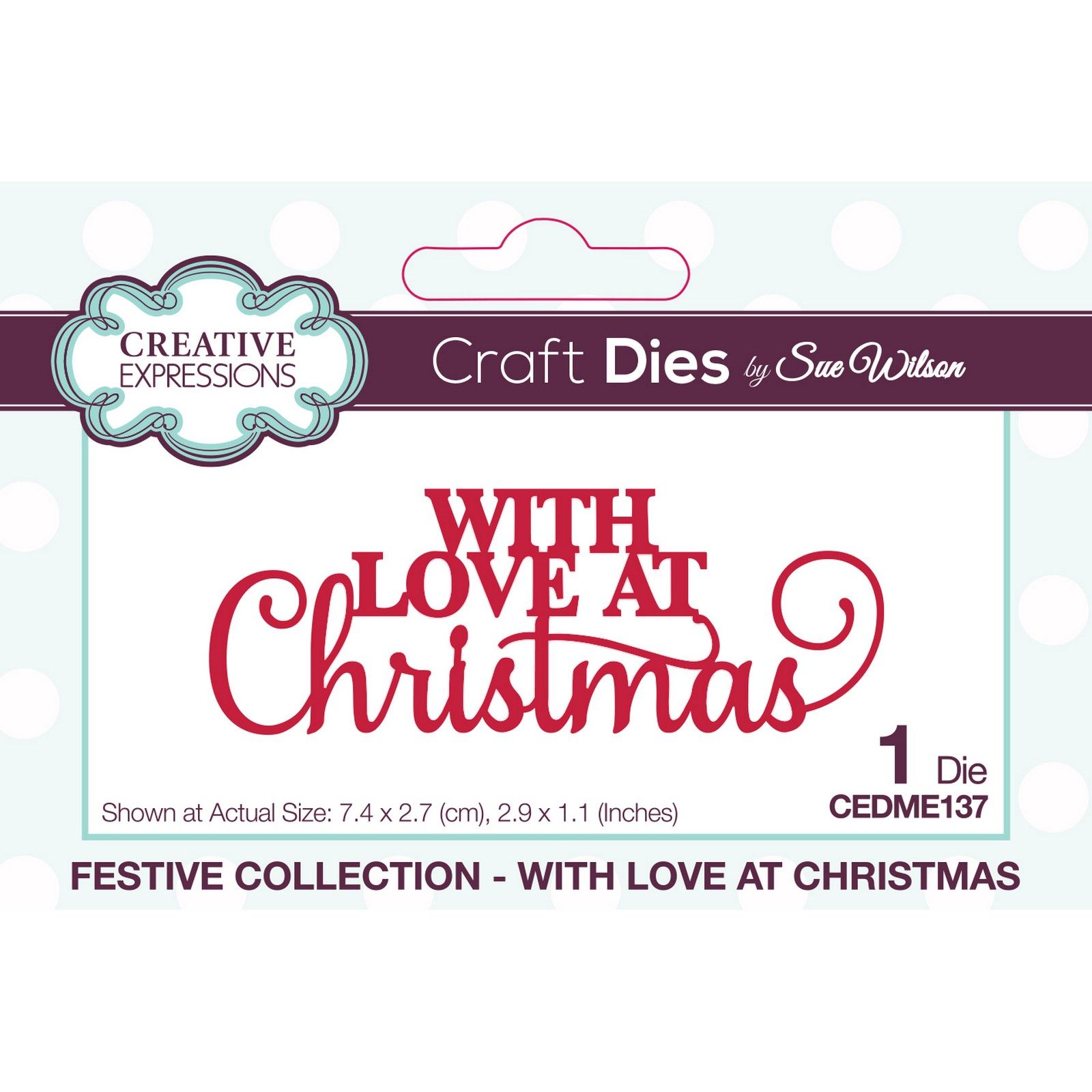 Creative Expressions • Festive Craft Die With Love At Christmas