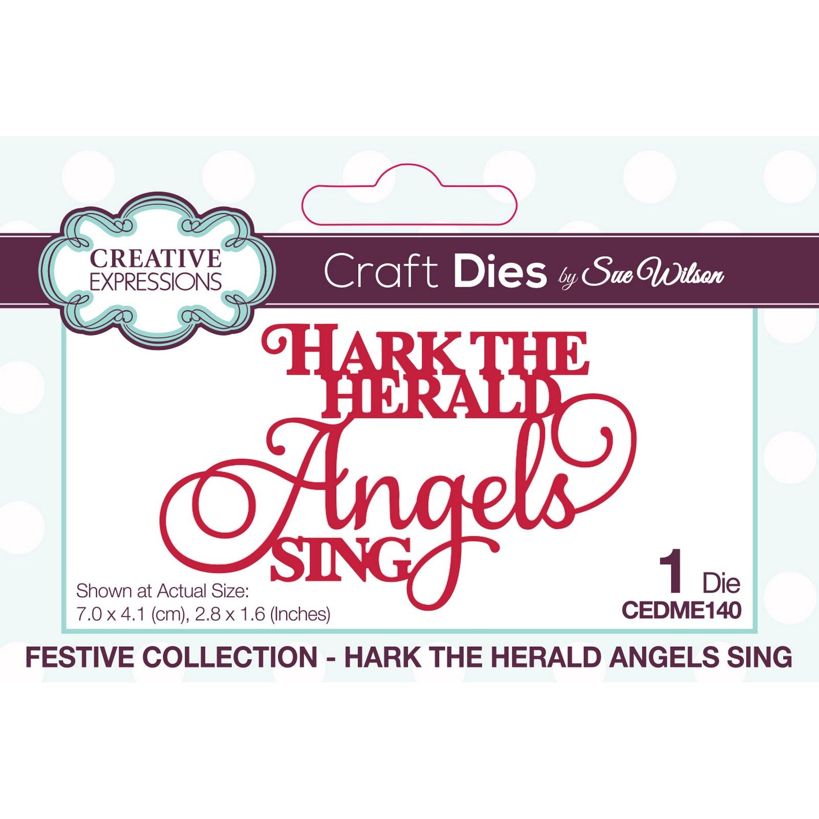 Creative Expressions • Festive Plantilla de Corte Hark The Herald Angels Sing