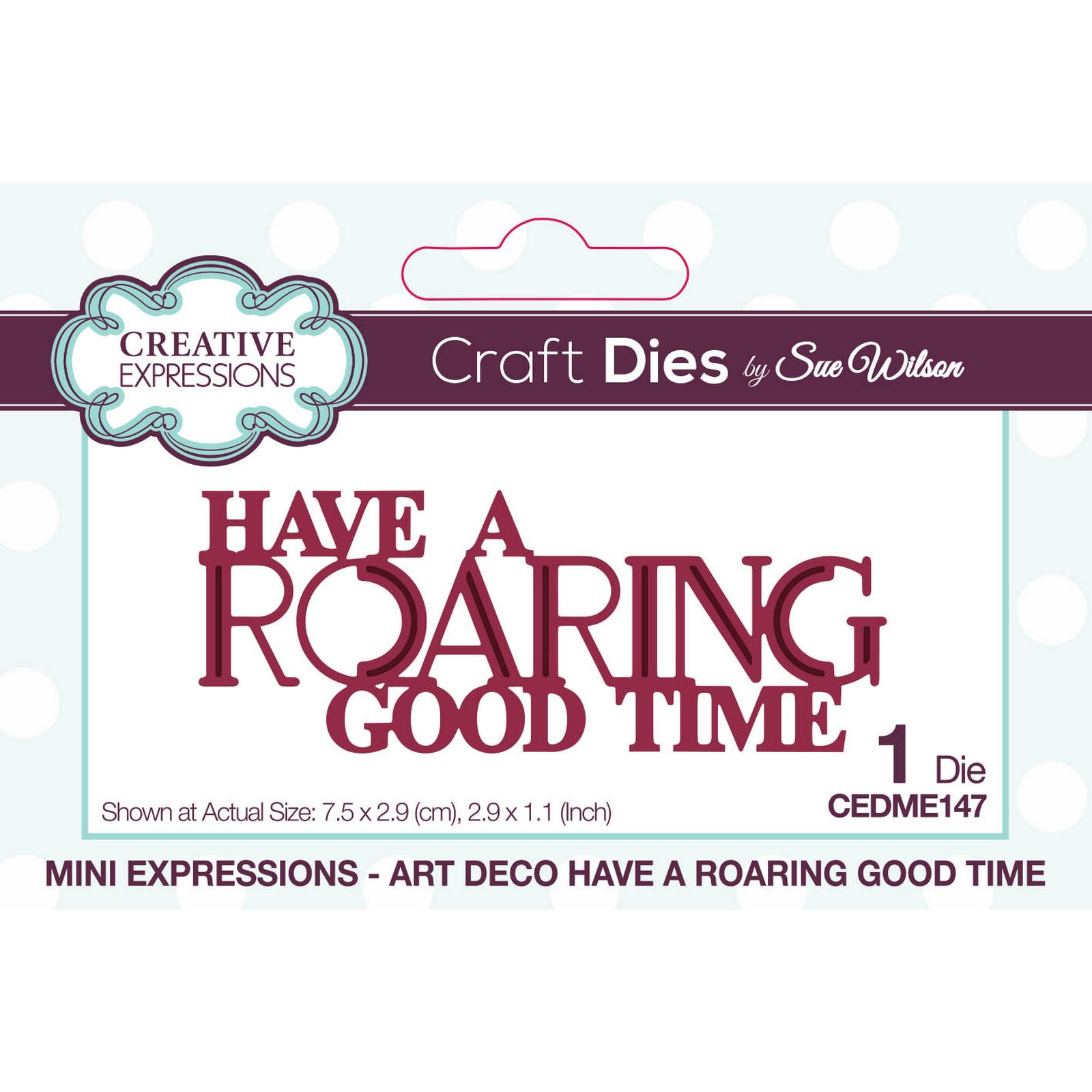 Creative Expressions • Sue Wilson Mini Expressions Art Deco Craft Die Have A Roaring Good Time