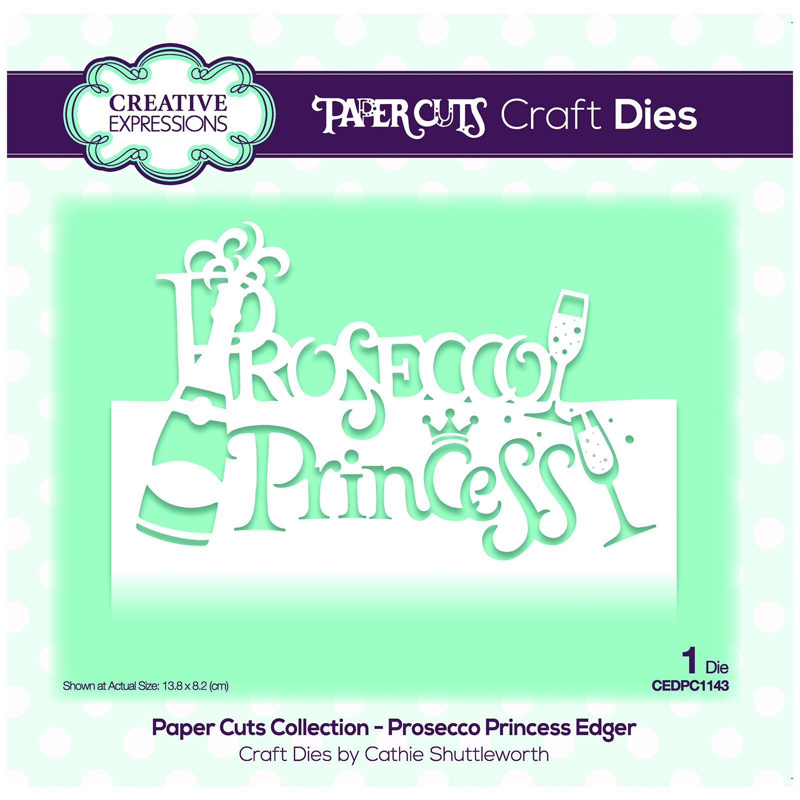 Paper Cuts • Craft plantilla de corte edger Prosecco princess