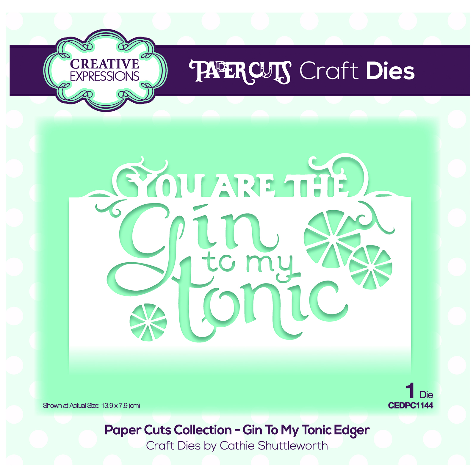 Paper Cuts • Craft plantilla de corte edger Gin to my tonic