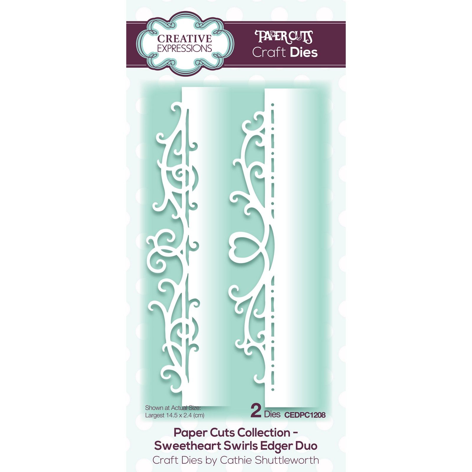 Paper Cuts • Craft Die Sweetheart Swirls Edger Duo