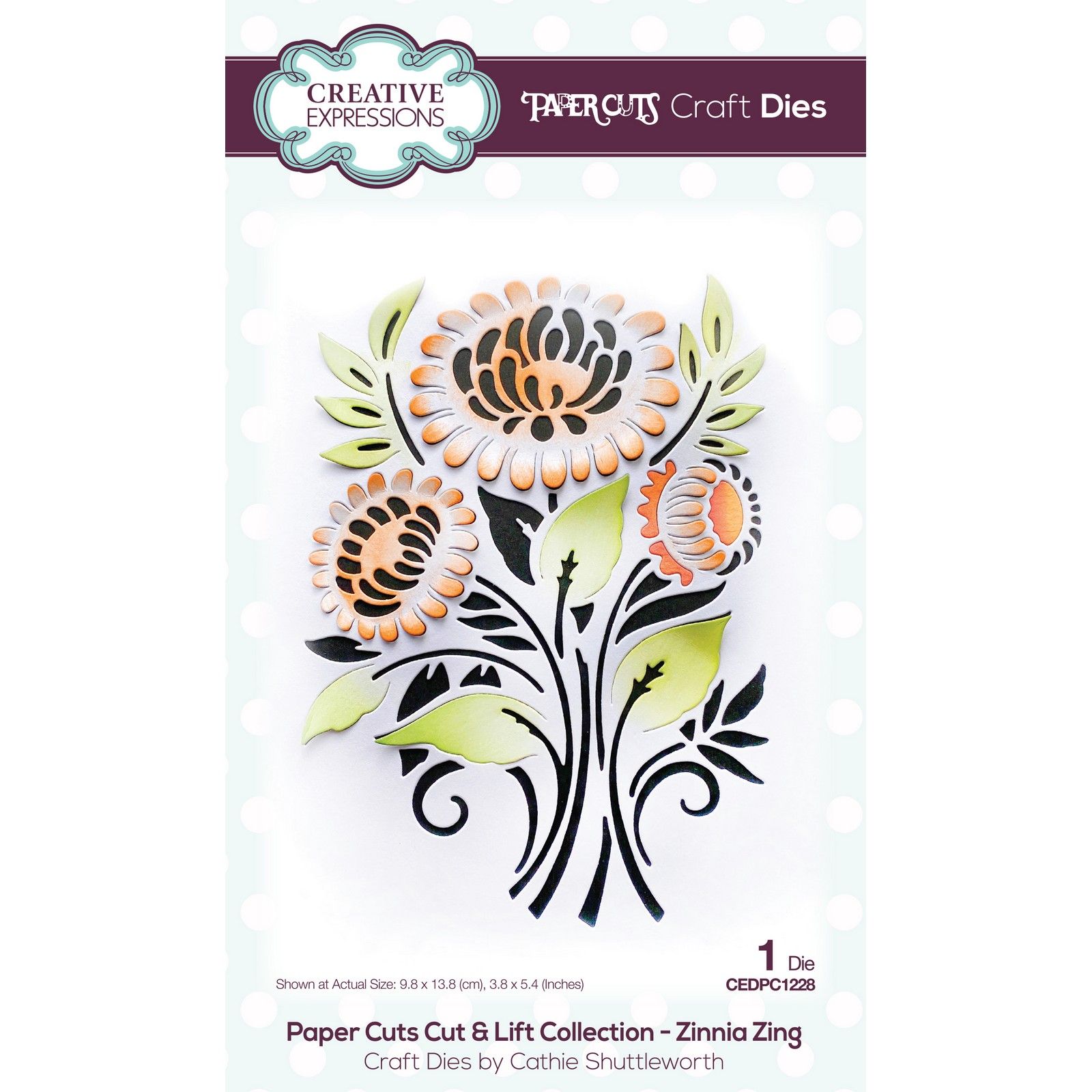 Paper Cuts • Cut & Lift Craft Die Zinnia Zing