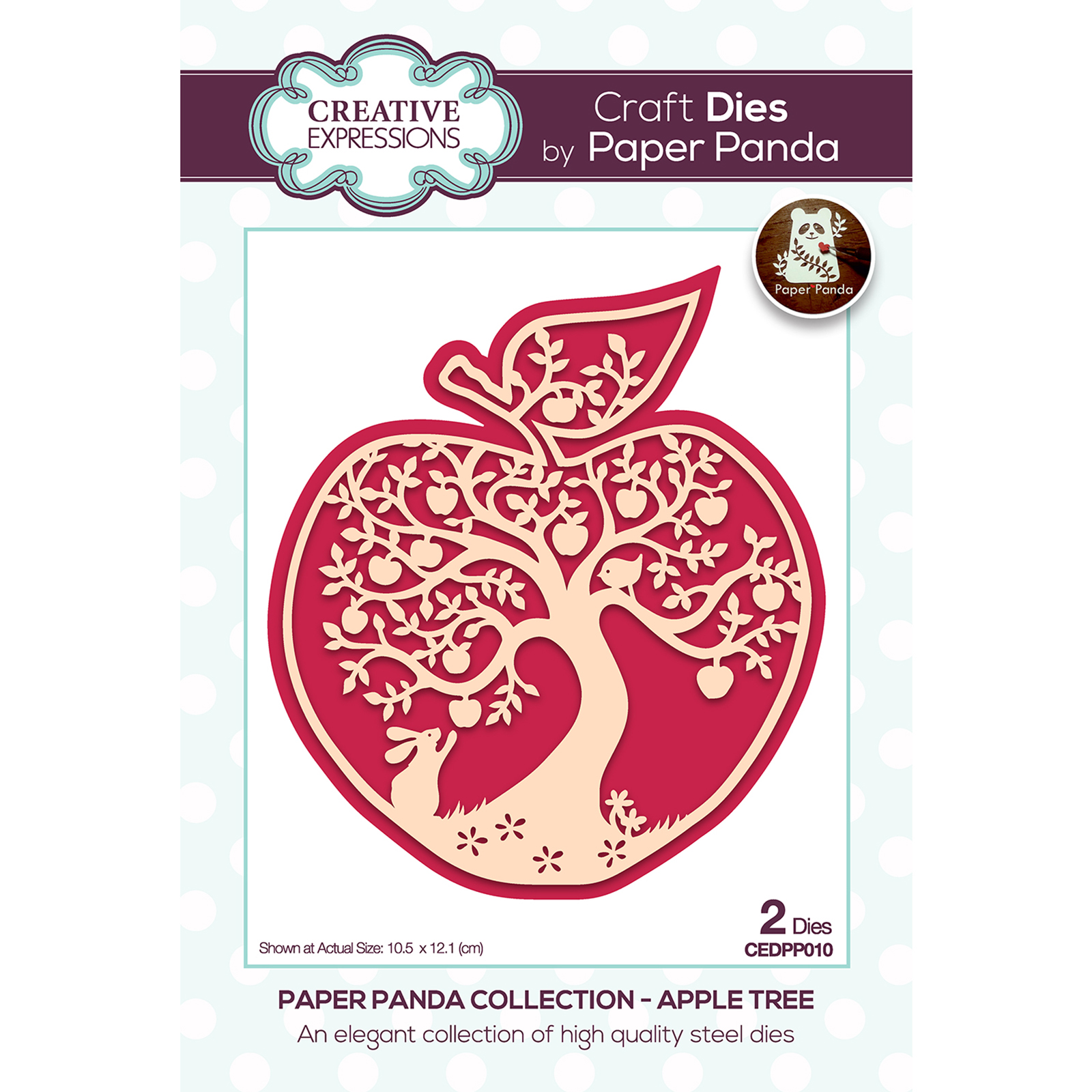 Creative Expressions • Paper panda circle craft dies Apple tree
