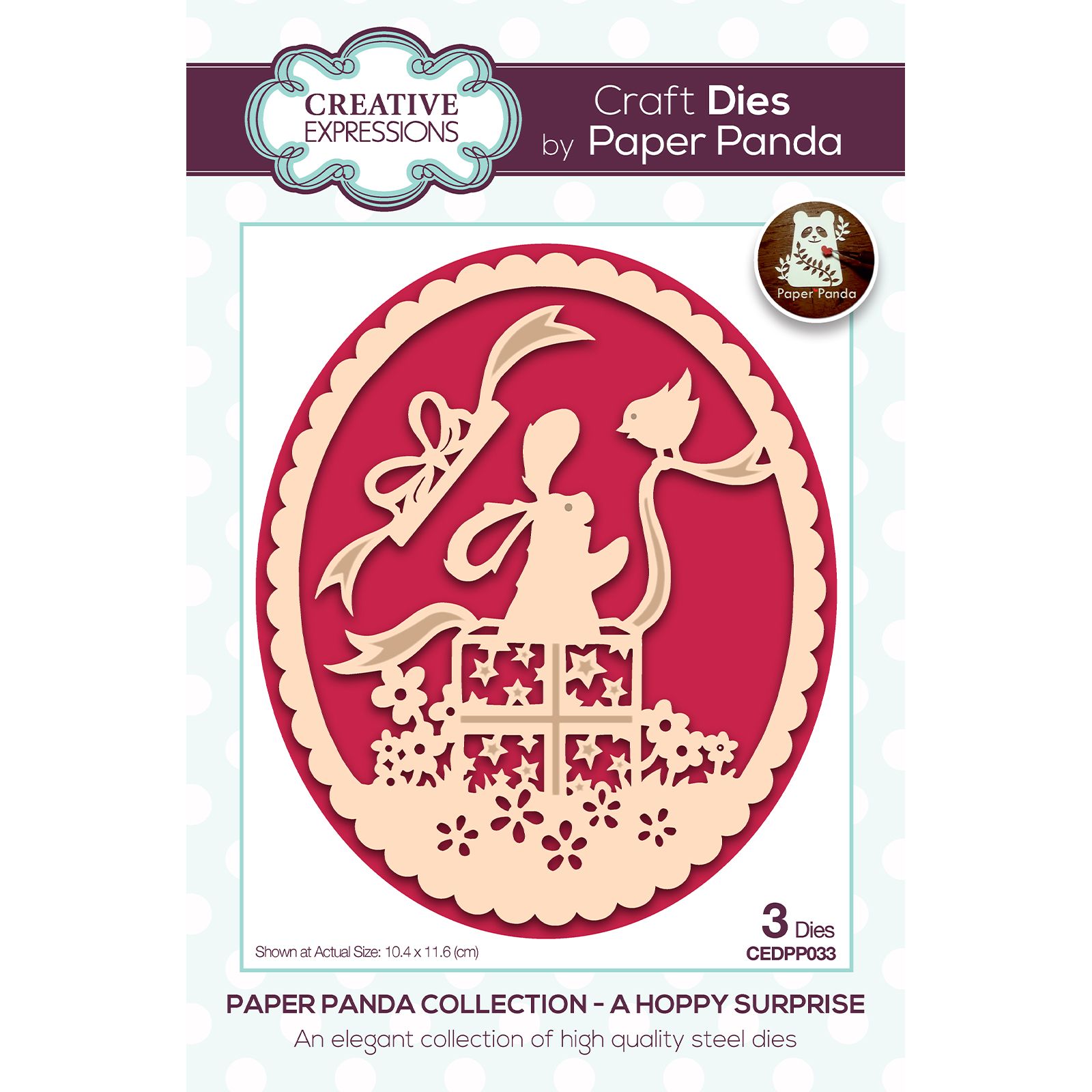 Creative Expressions • Paper panda craft die A hoppy surprise