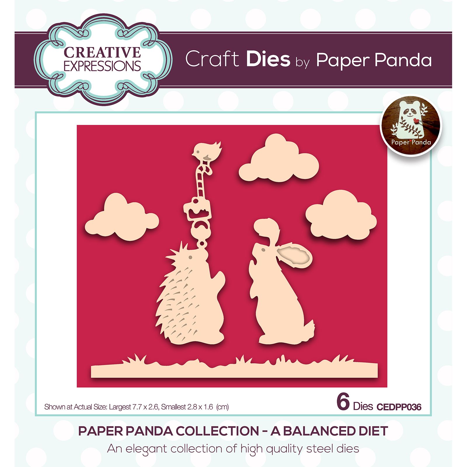 Creative Expressions • Paper panda craft die A balanced diet