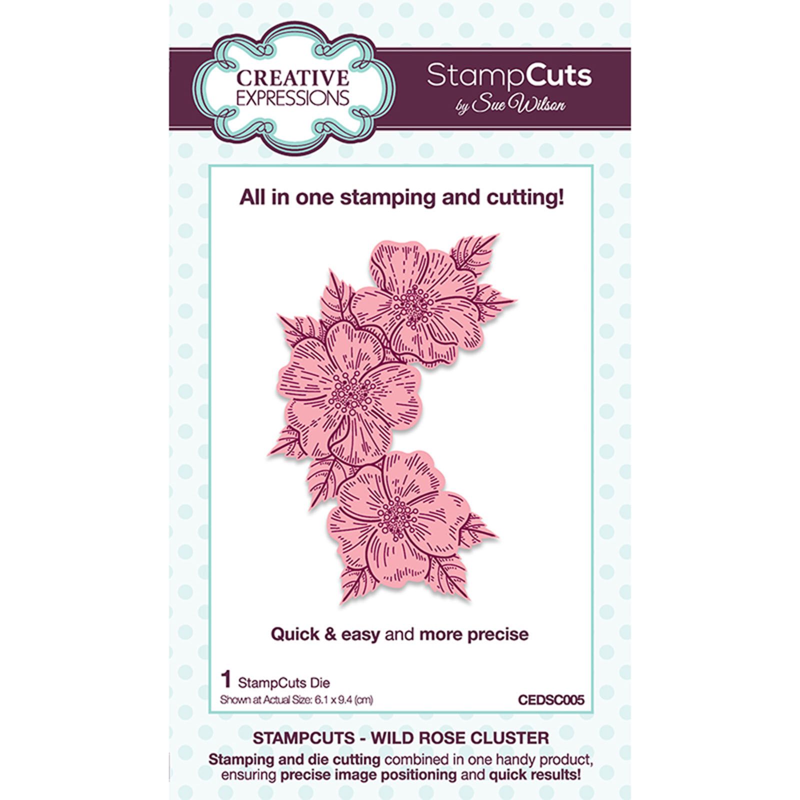 Creative Expressions • StampCuts Wild rose cluster