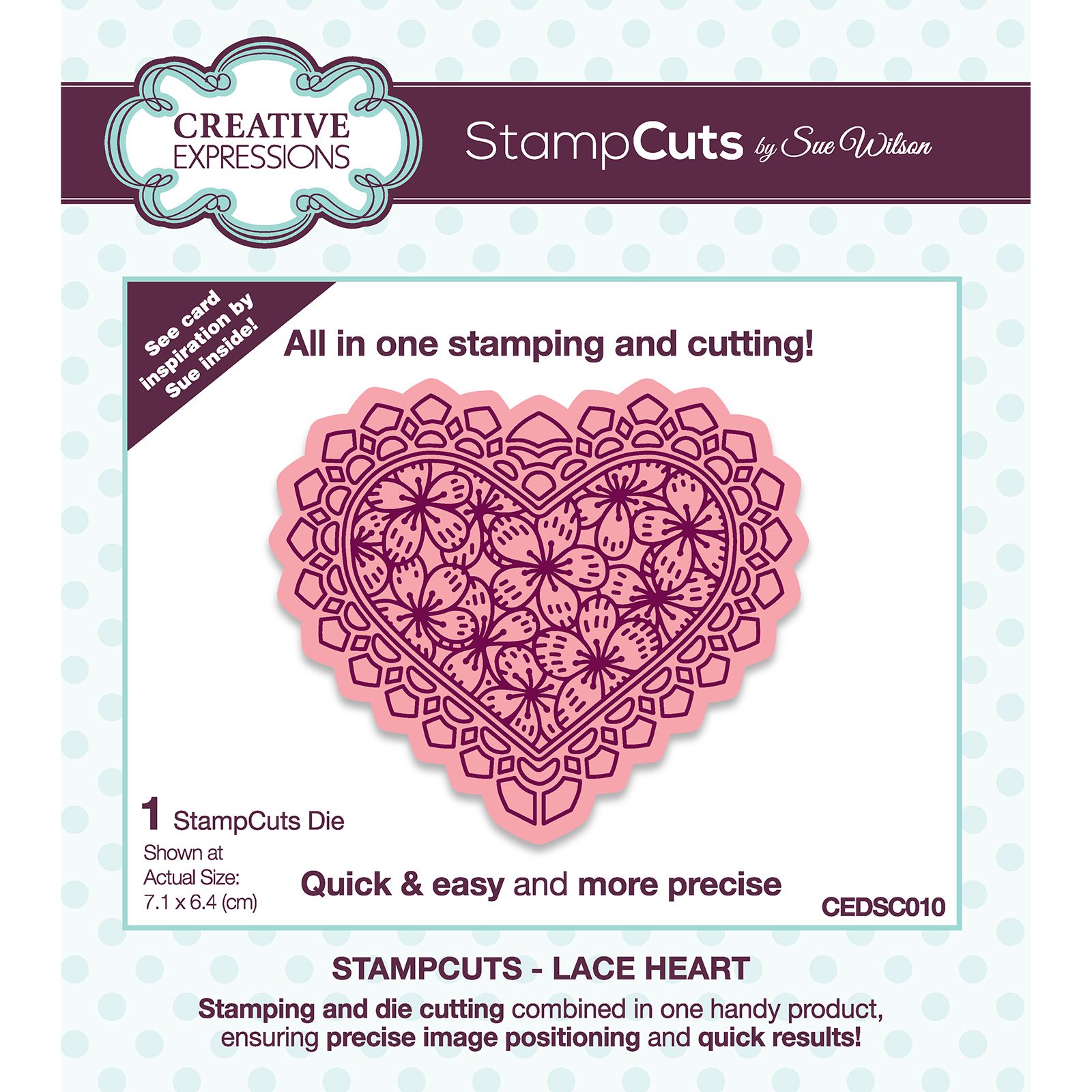 Creative Expressions • StampCuts Lace heart