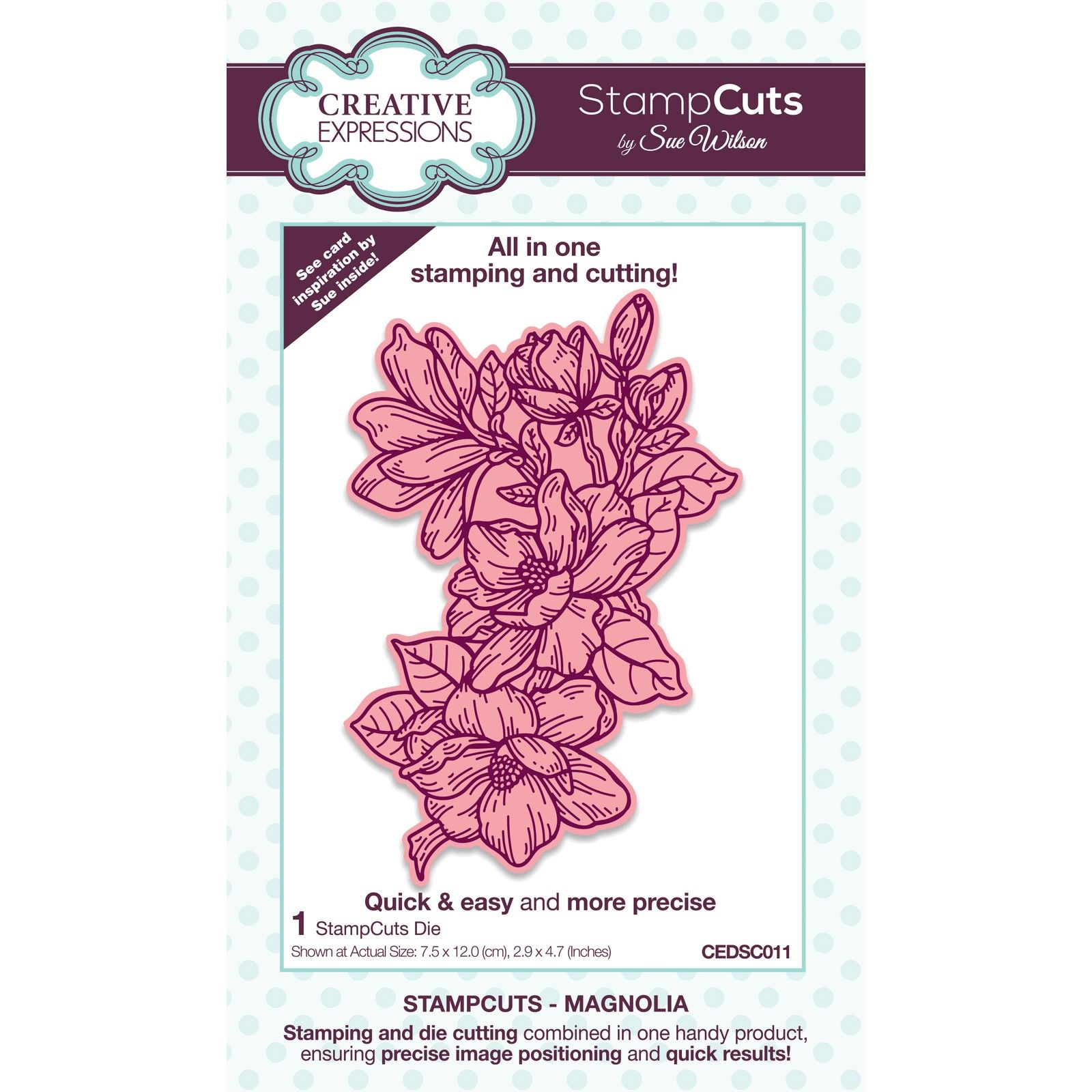 Creative Expressions • StampCuts Craft Die Magnolia