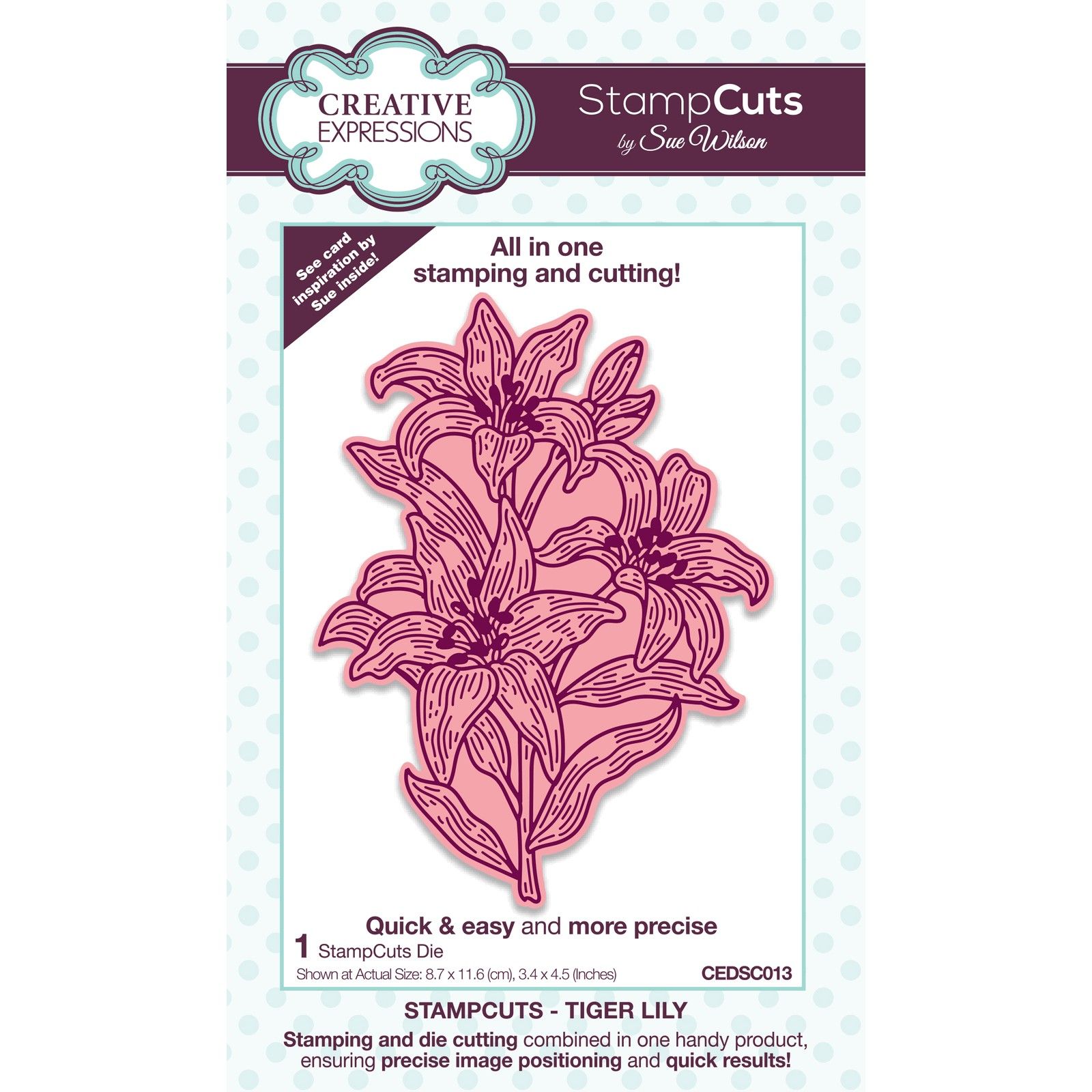 Creative Expressions • StampCuts Craft Die Tiger Lily